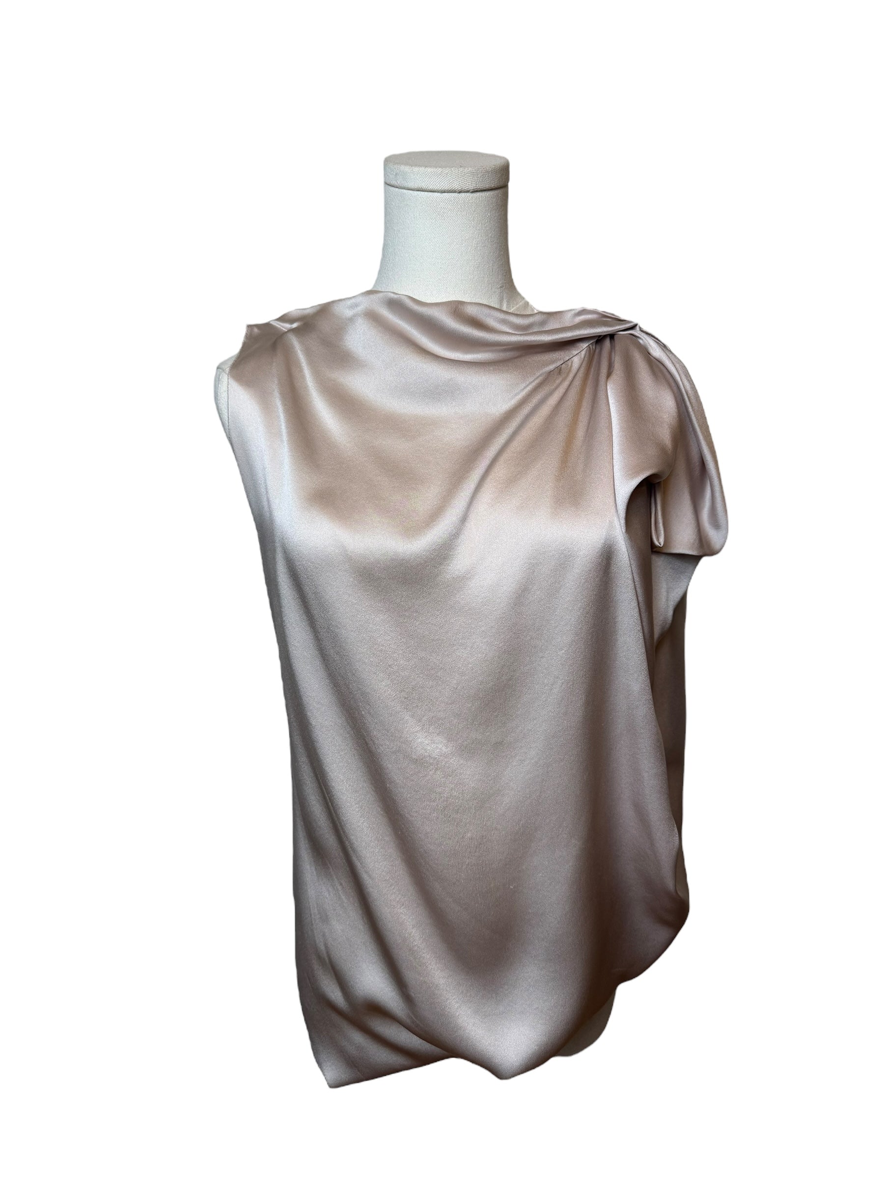 Lanvin Blush Silk Tank Top