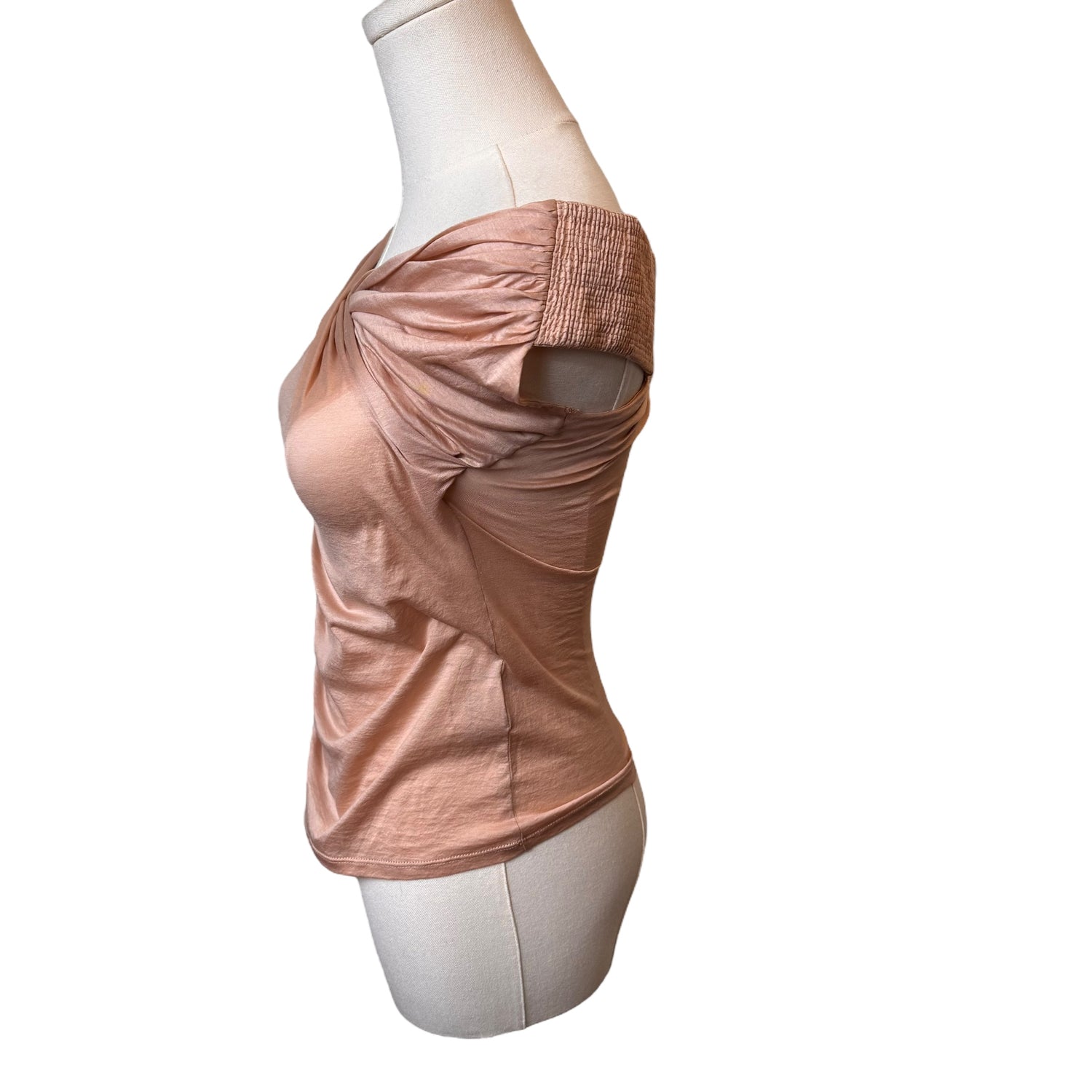 Gucci Pink Off The Shoulder Wrap Sleeveless Top by Tom Ford