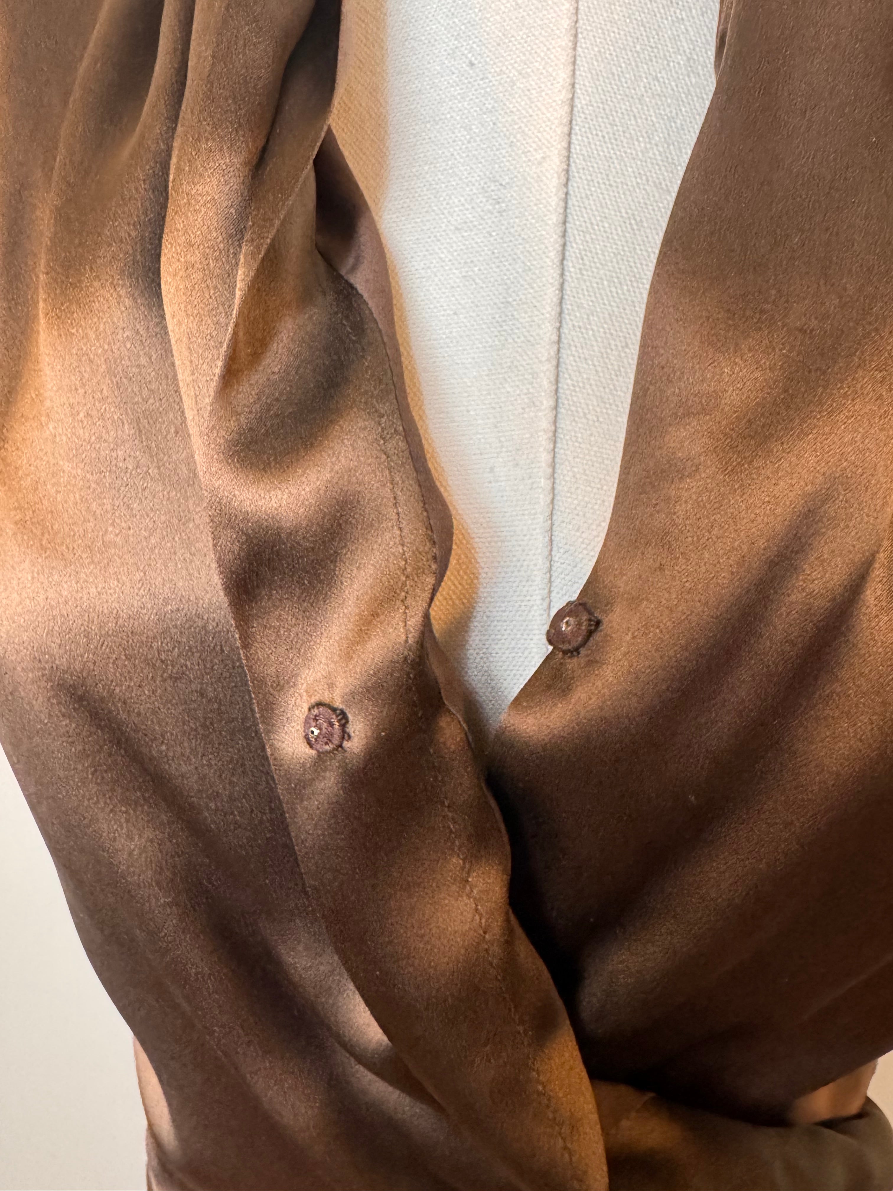Gucci Brown Silk Horse-bit Dress