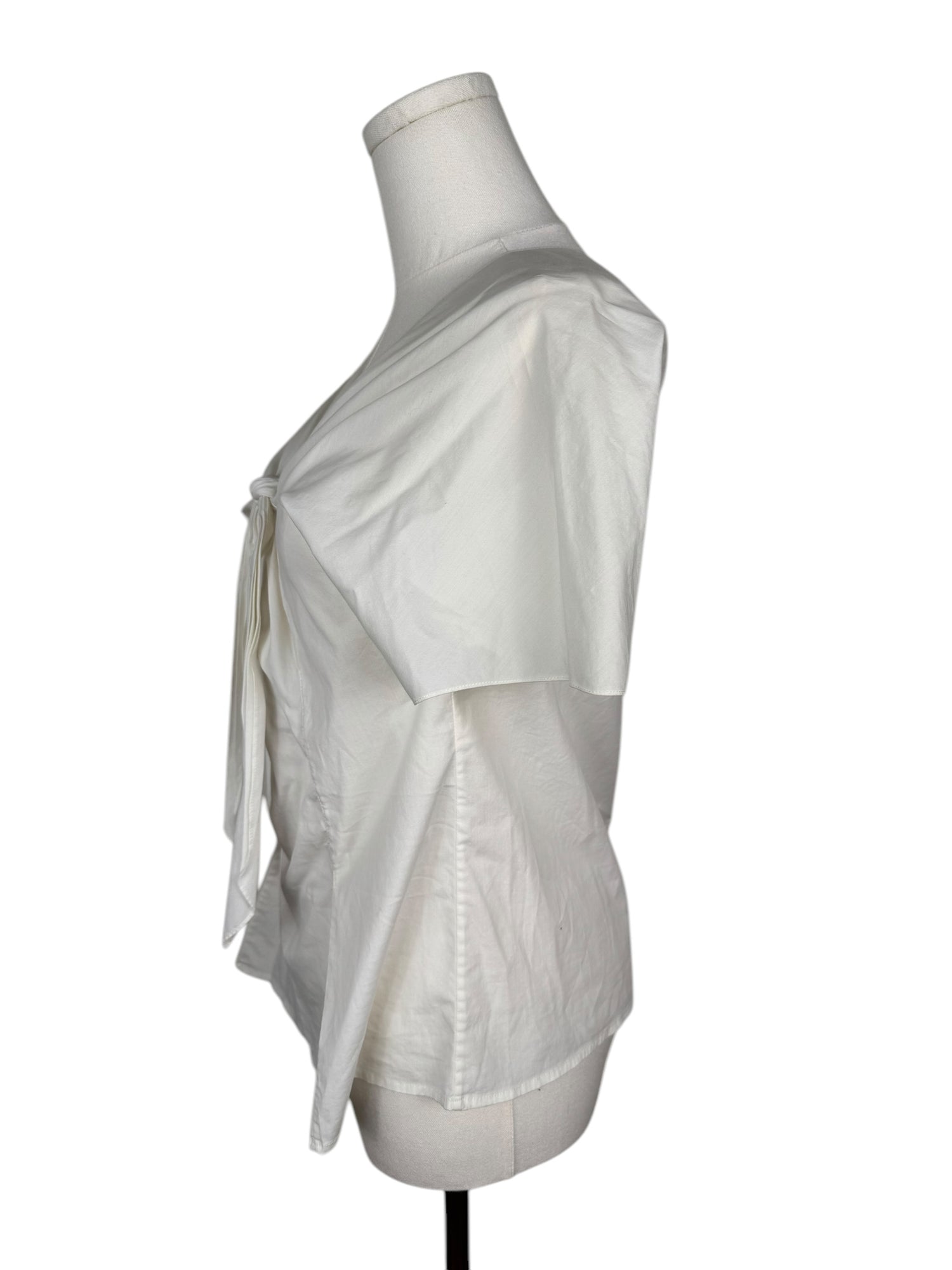 Vintage YSL White Poplin Blouse w/ Tie