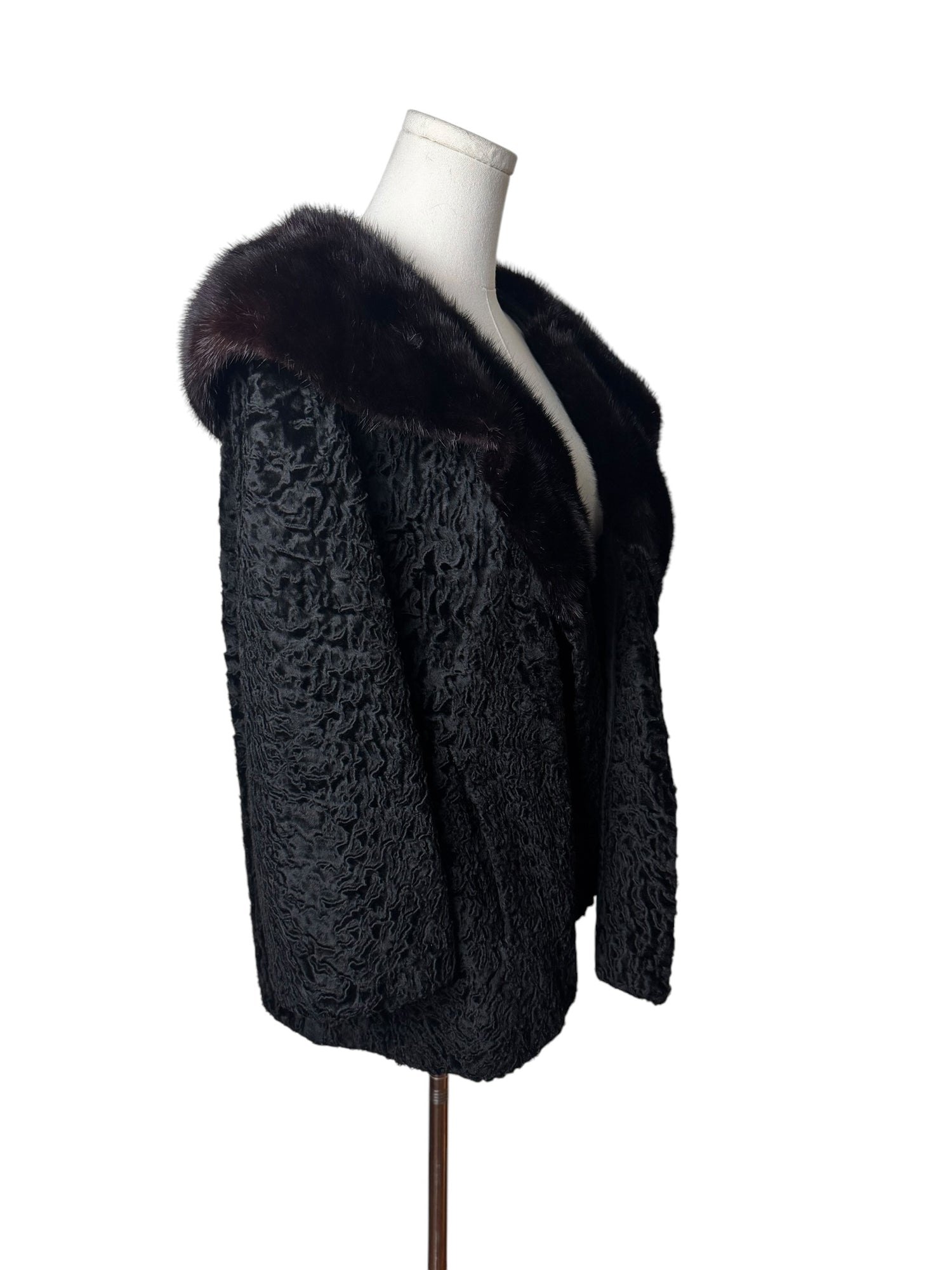 Black Vintage Fur Jacket