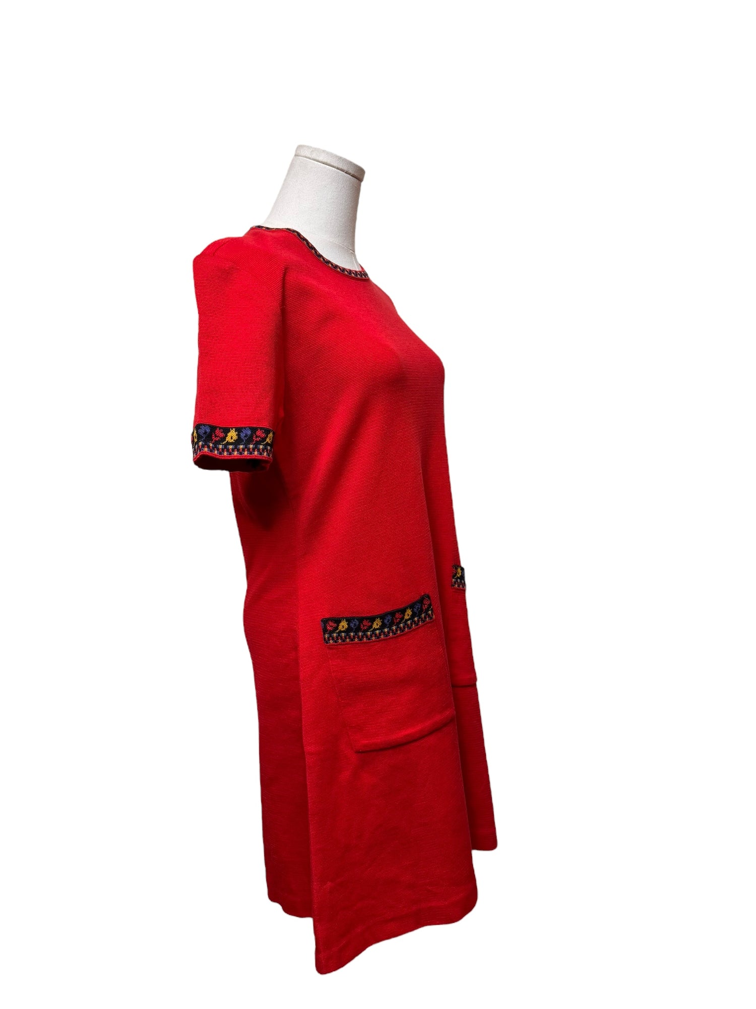 YSL Red Knit Mini Dress