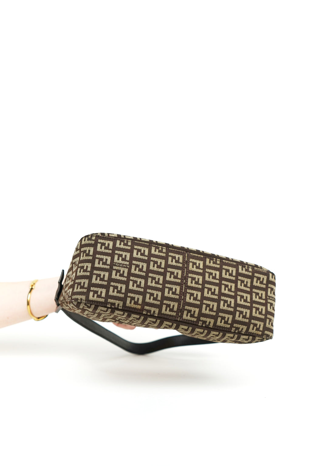 Fendi Brown Zucchino Shoulder Bag
