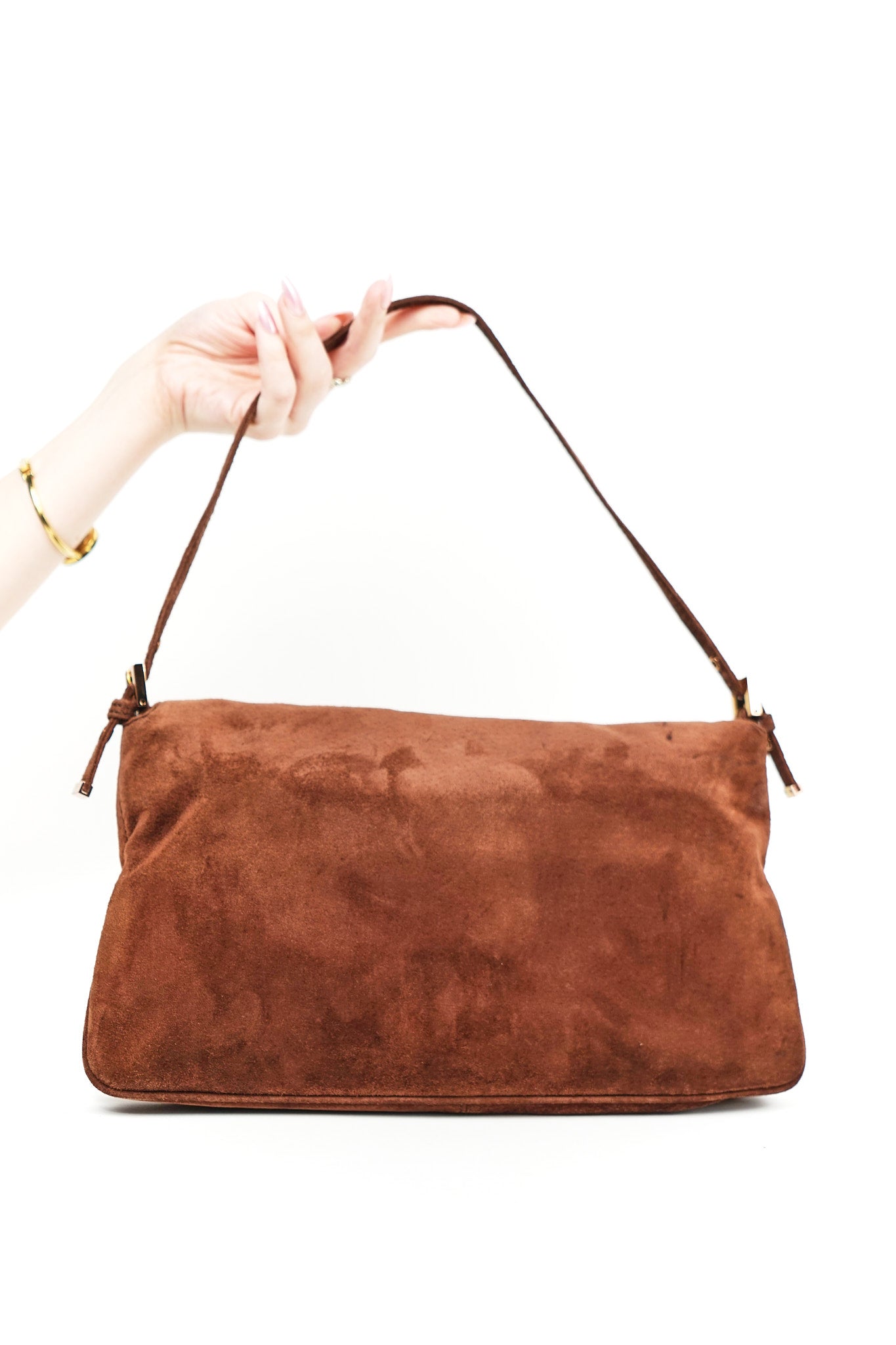 Fendi Brown Suede Mamma Shoulder Bag