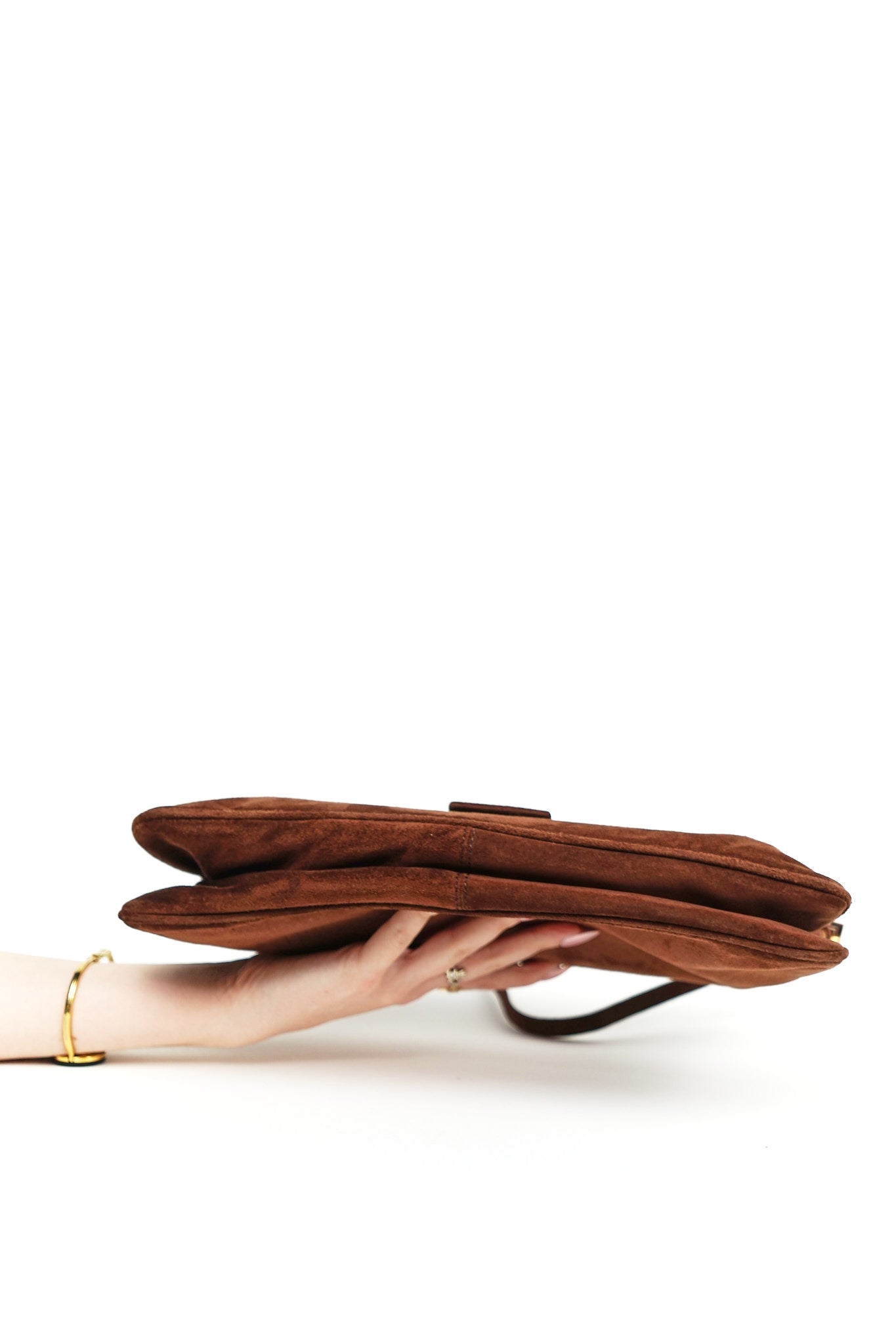 Fendi Brown Suede Mamma Shoulder Bag