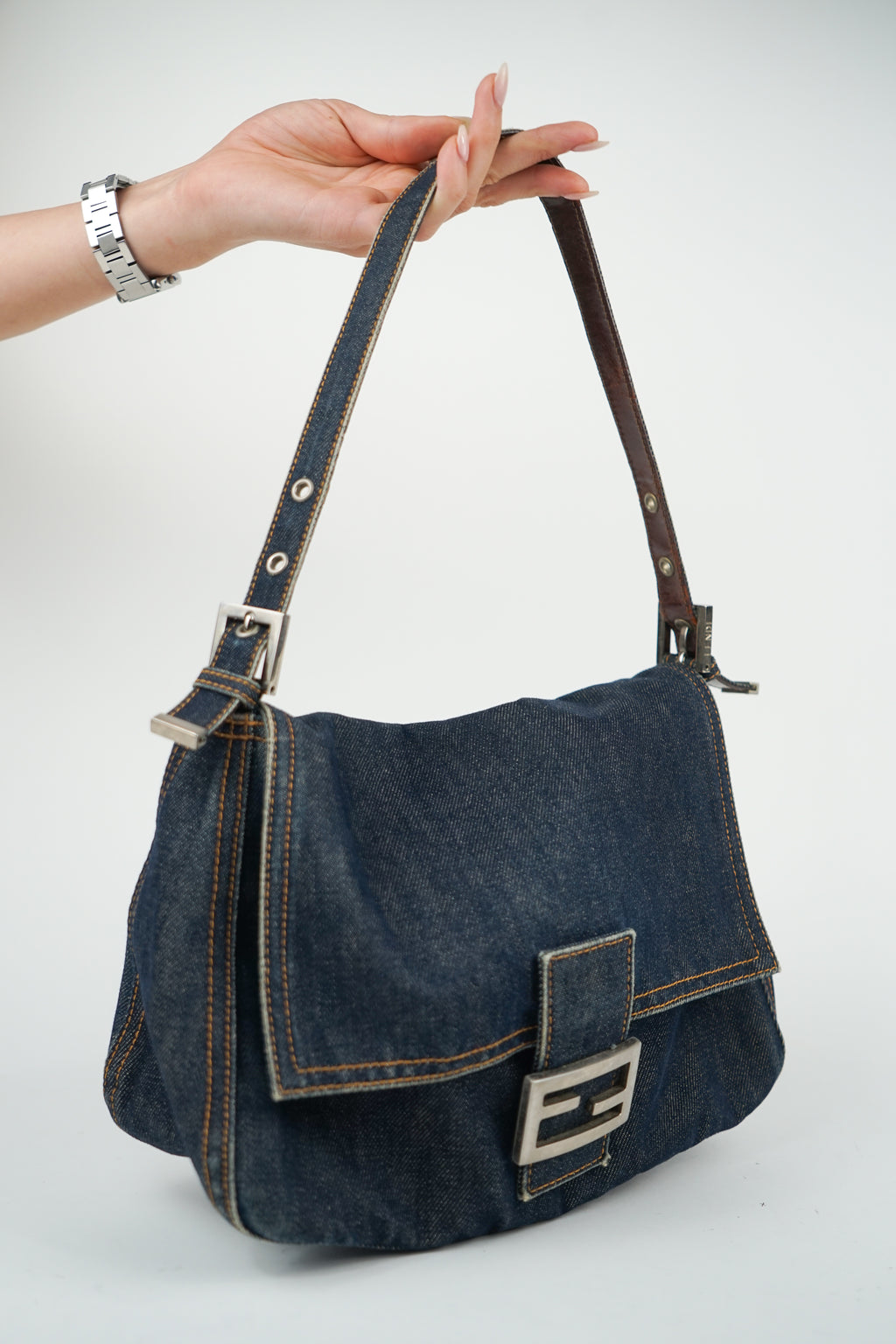 Fendi Denim Mama Baguette