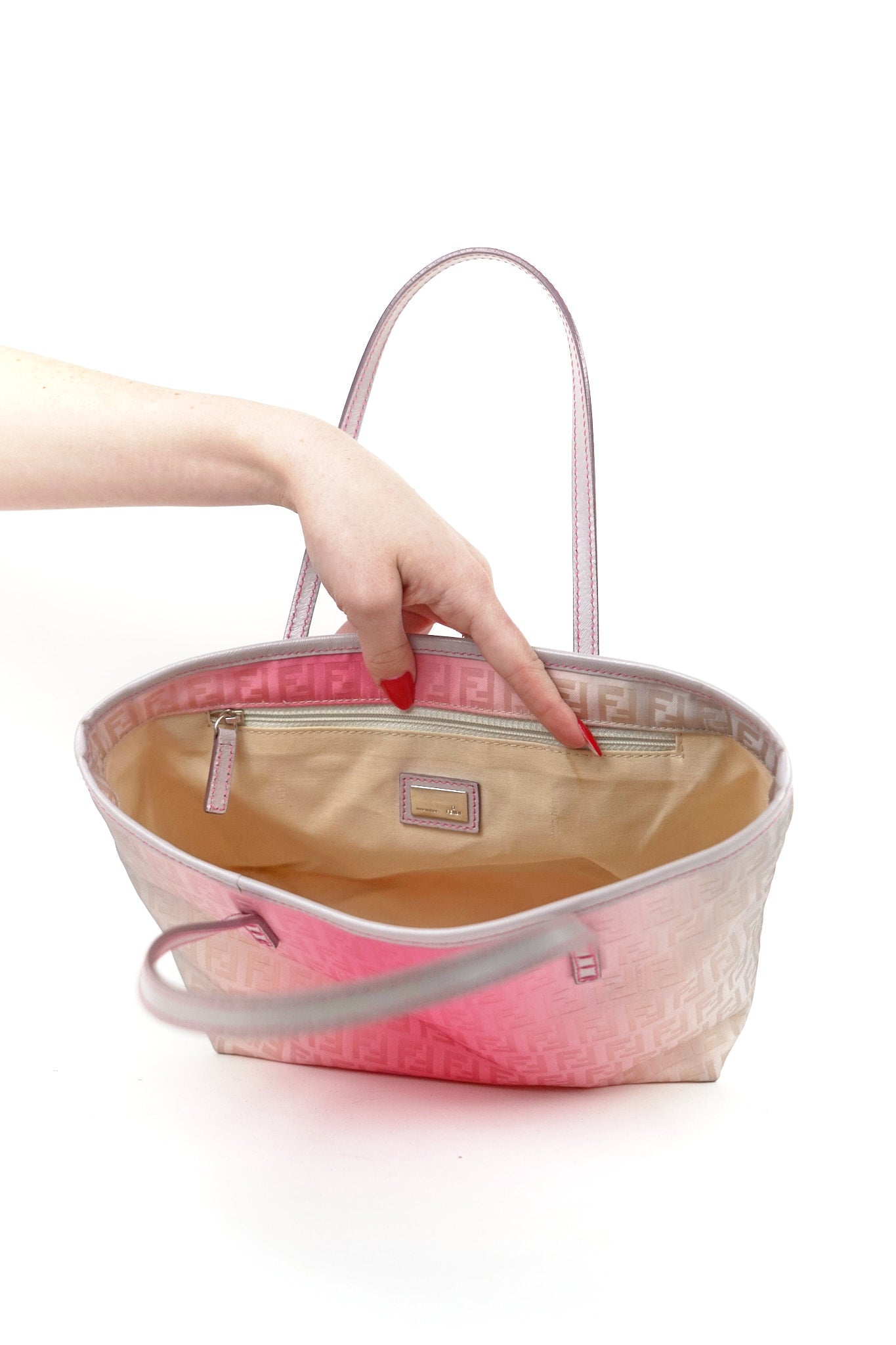 Fendi Pink Ombre Zucchino Bag