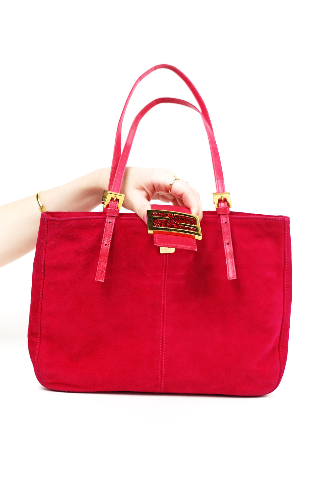 Fendi Pink Suede Tote