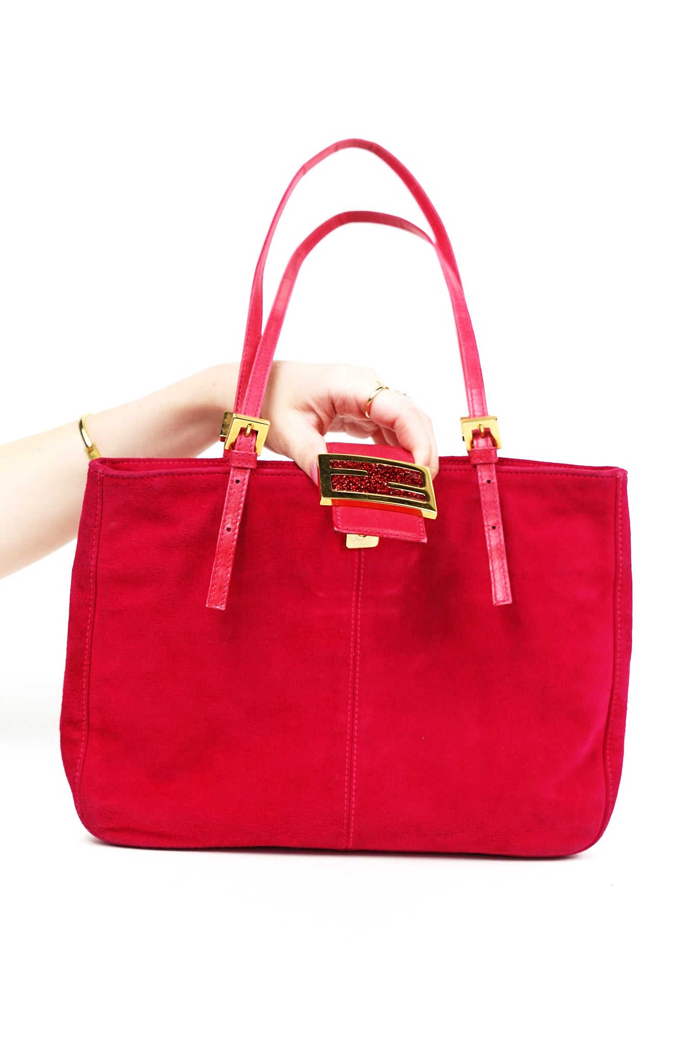 Fendi Pink Suede Tote