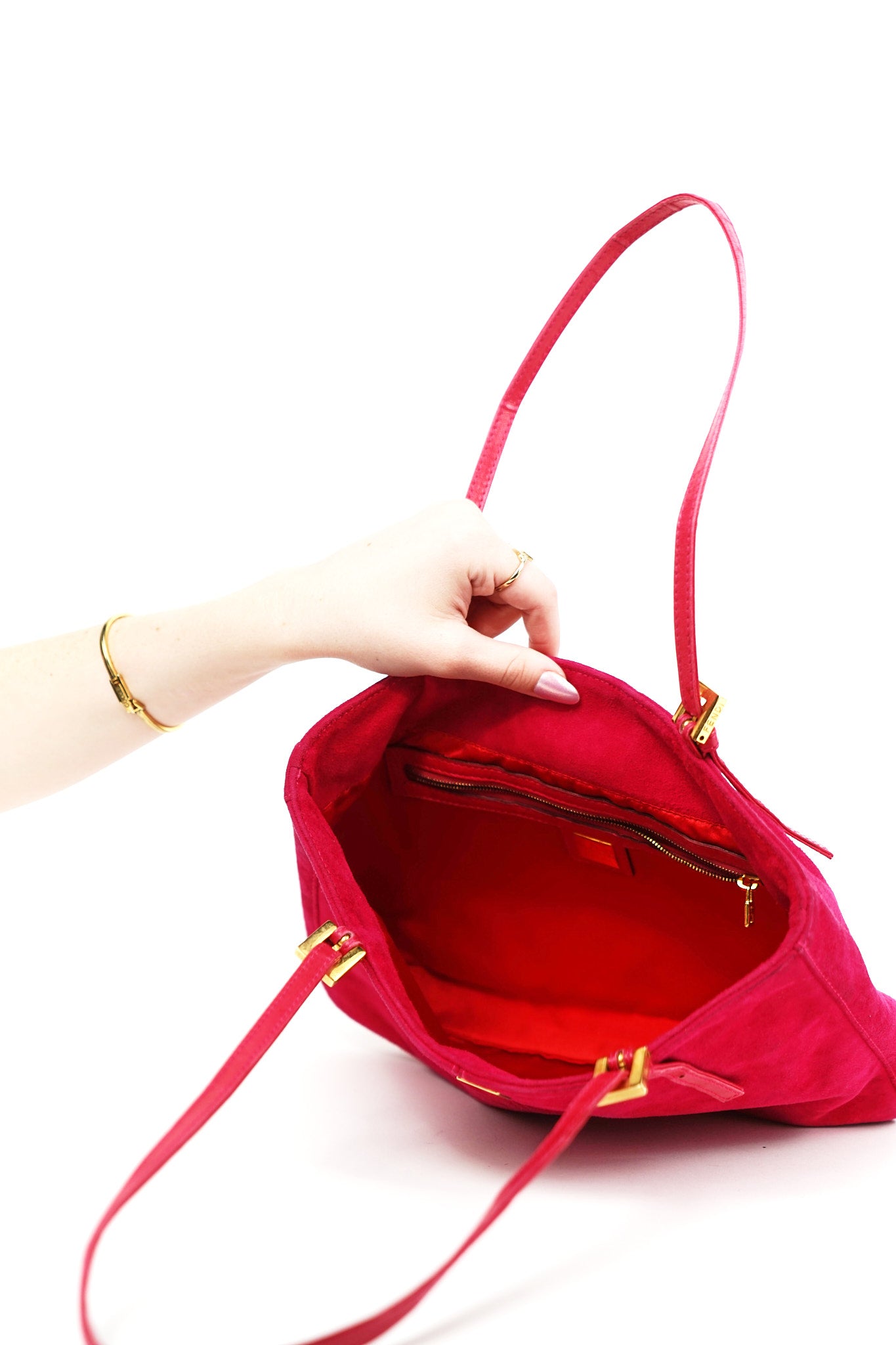 Fendi Pink Suede Tote