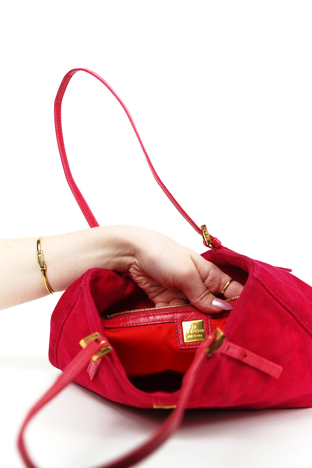 Fendi Pink Suede Tote