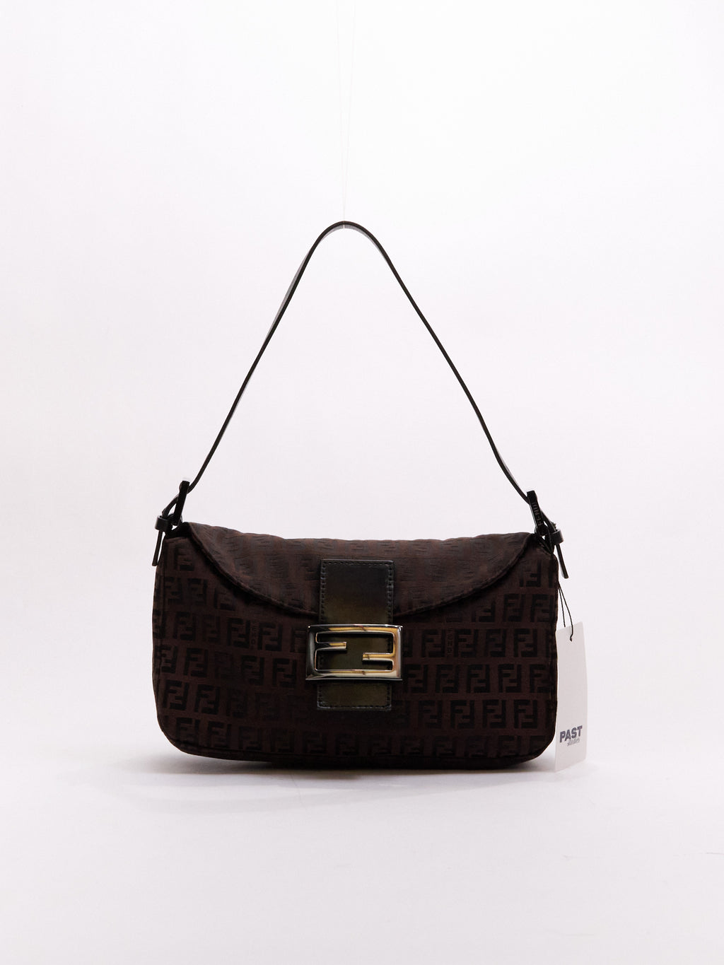 Fendi Brown Black Zucca Baguette Bag