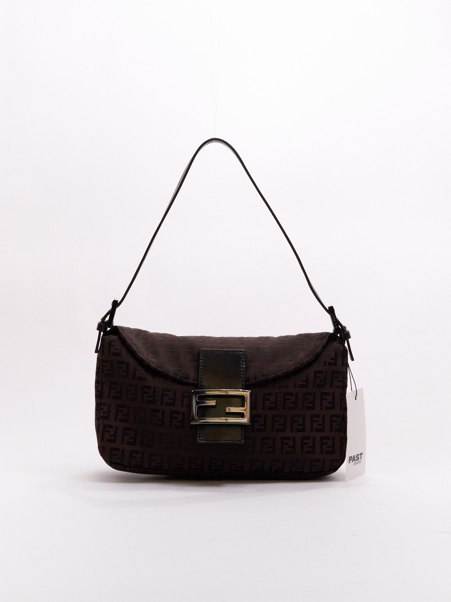 Fendi Brown Black Zucca Baguette Bag