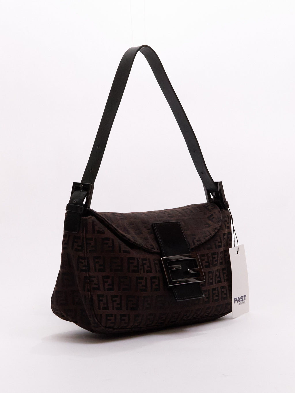 Fendi Brown Black Zucca Baguette Bag