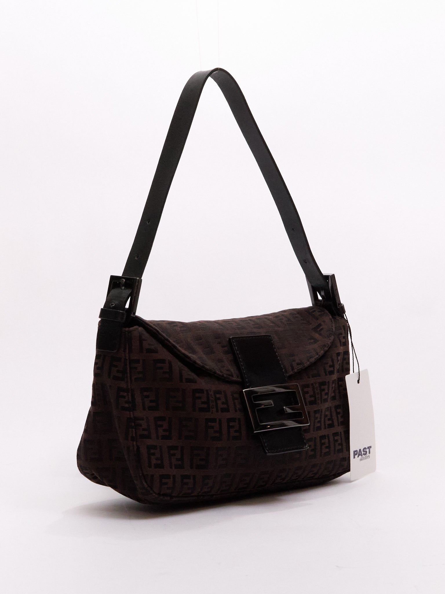 Fendi Brown Black Zucca Baguette Bag