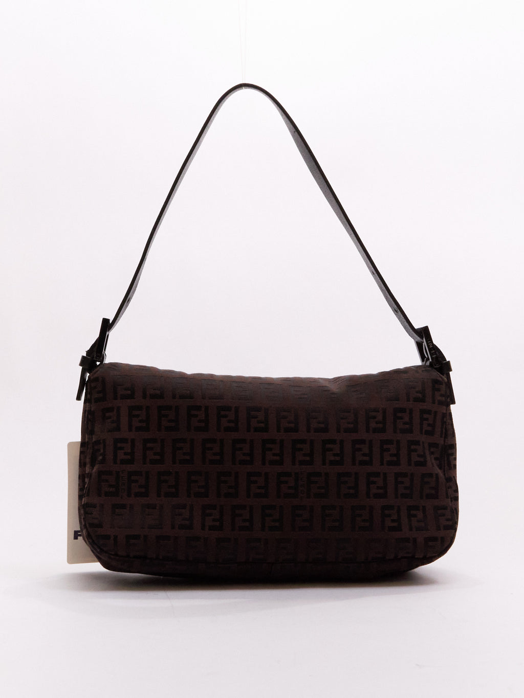Fendi Brown Black Zucca Baguette Bag