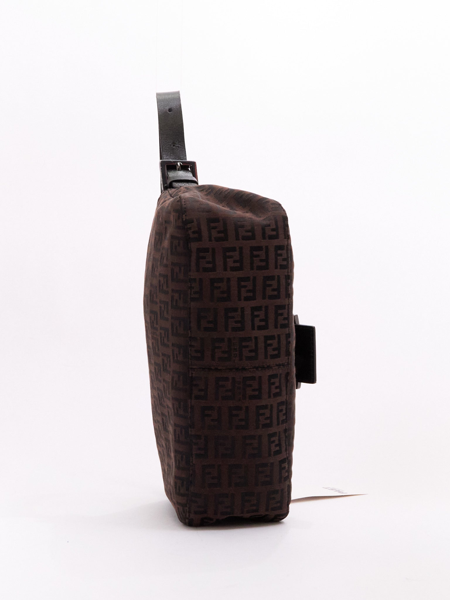 Fendi Brown Black Zucca Baguette Bag