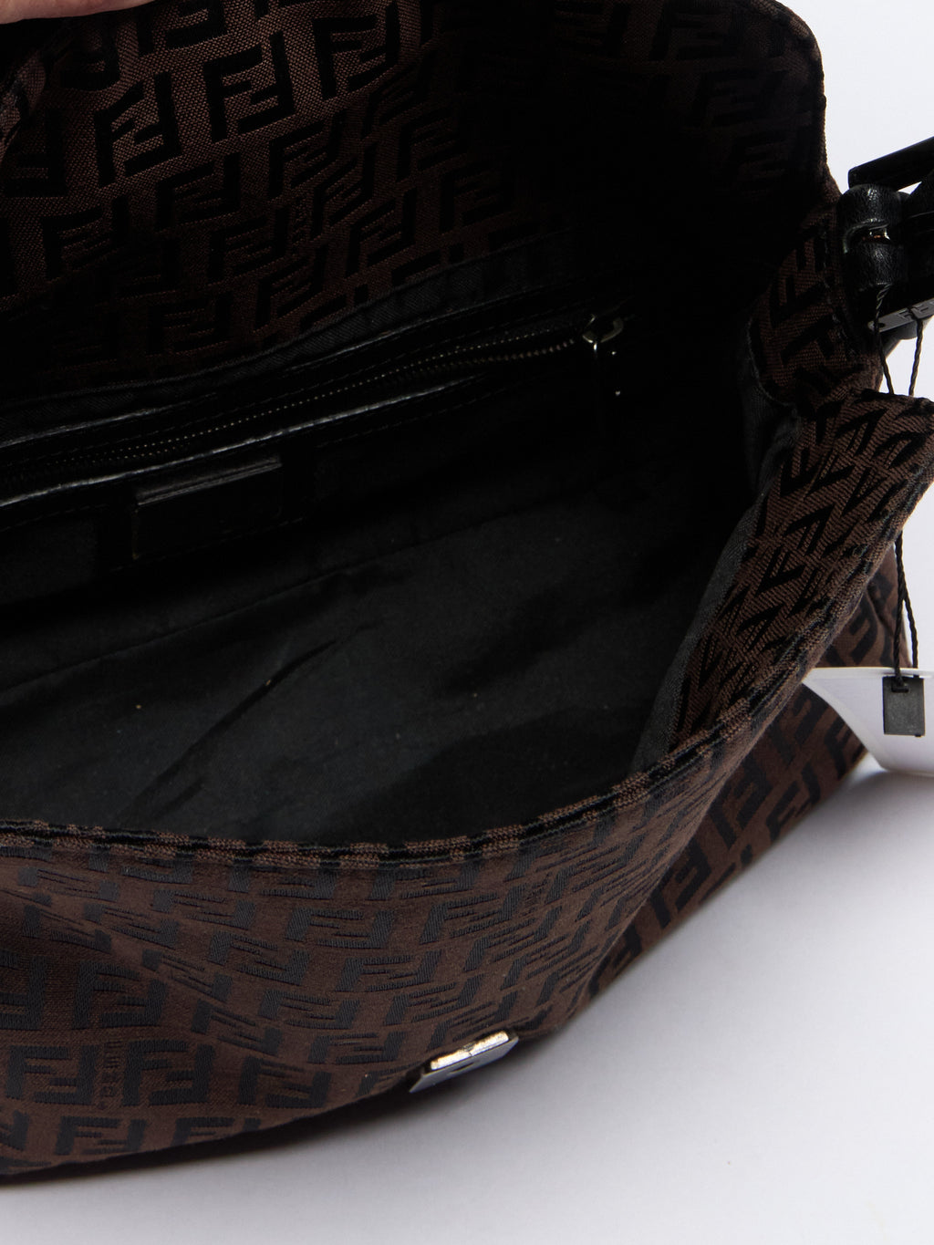 Fendi Brown Black Zucca Baguette Bag