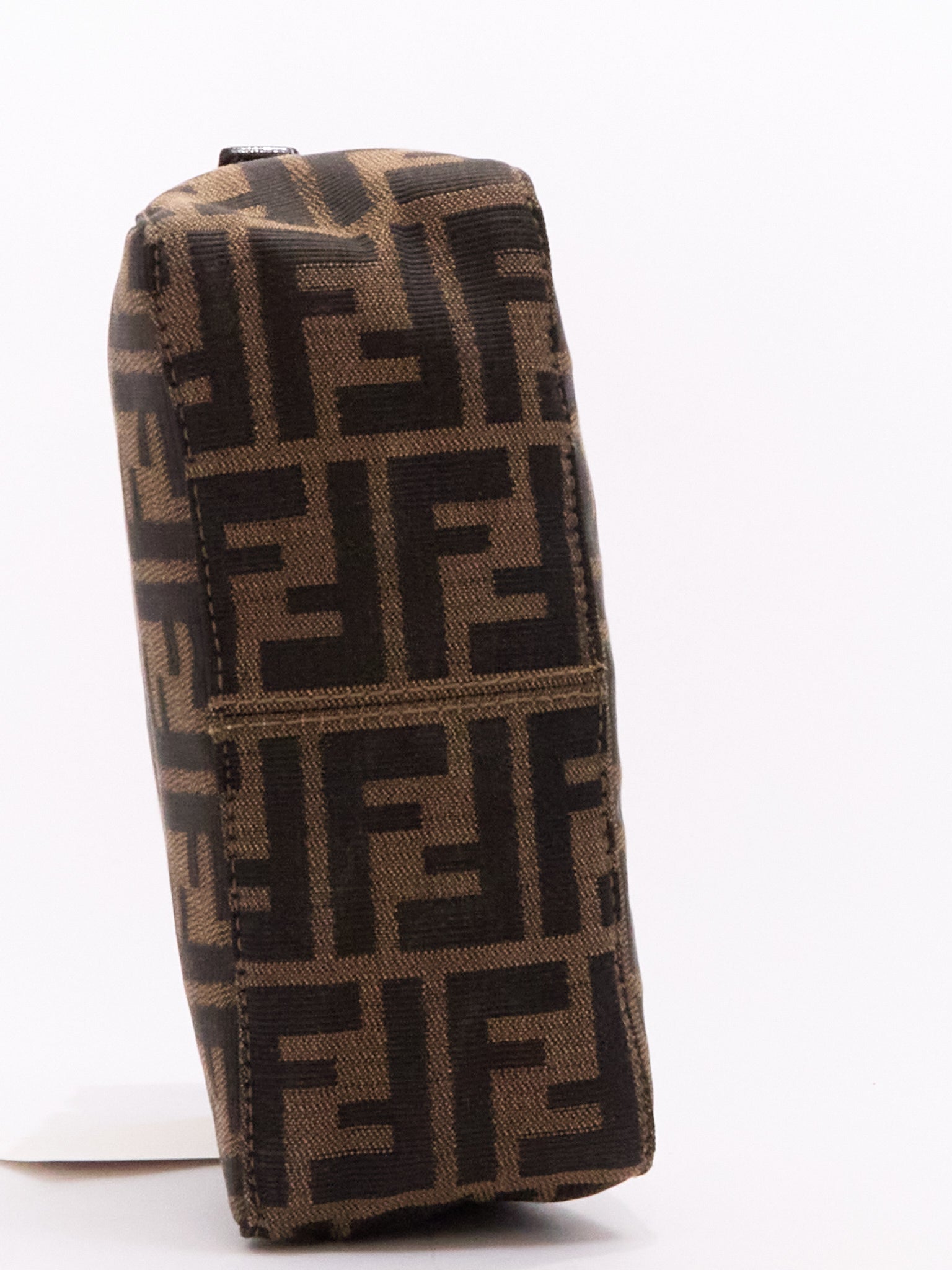 Fendi Brown Monogram Pochette Brown Handle