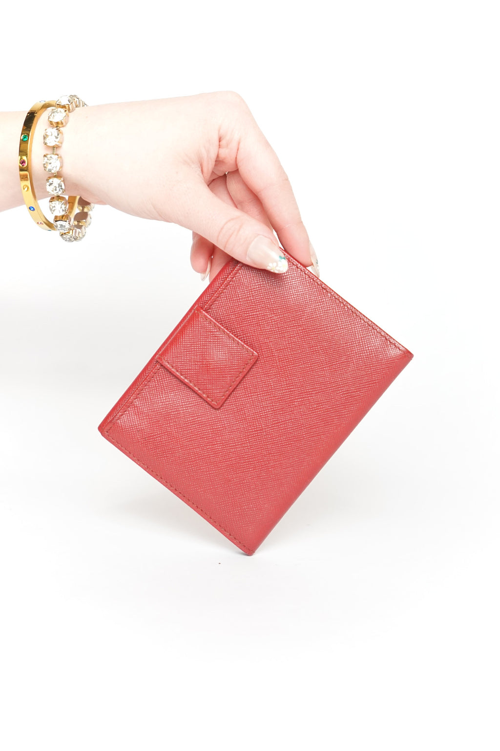 Prada Red Saffiano Wallet