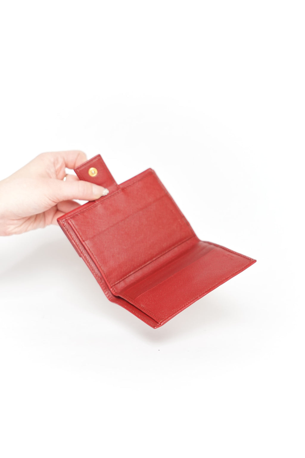 Prada Red Saffiano Wallet