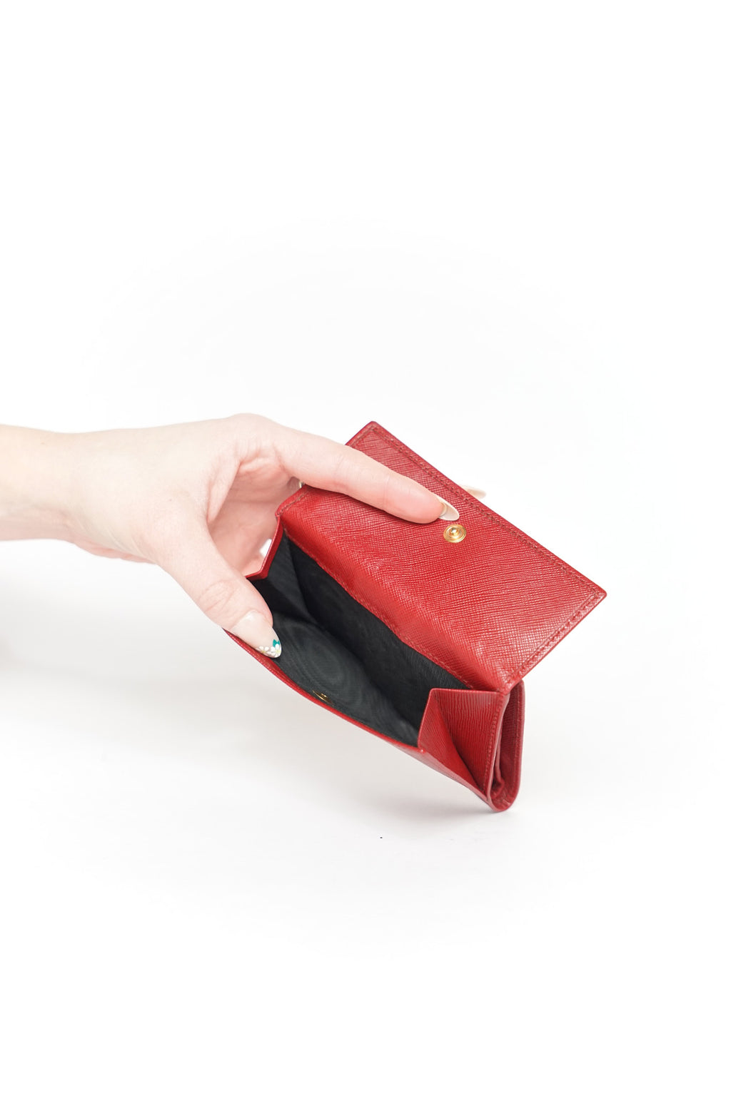 Prada Red Saffiano Wallet