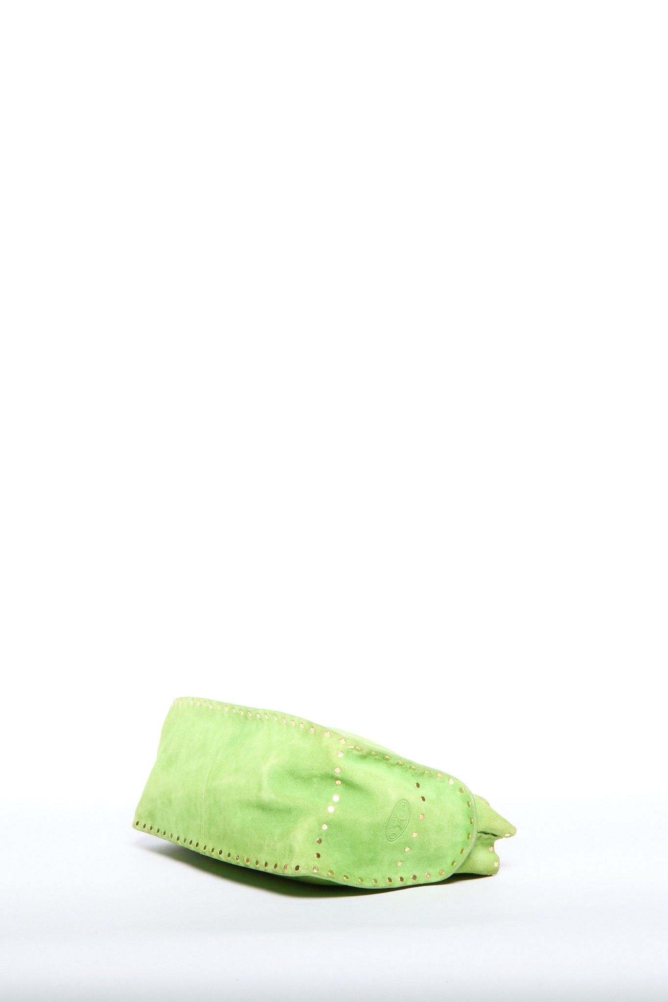 Celine Green Studded Suede Boogie Bag