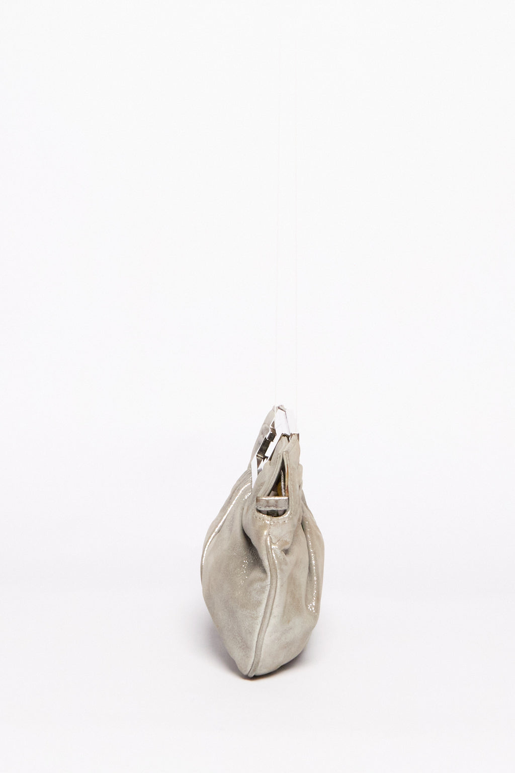 Fendi Silver Leather Handbag