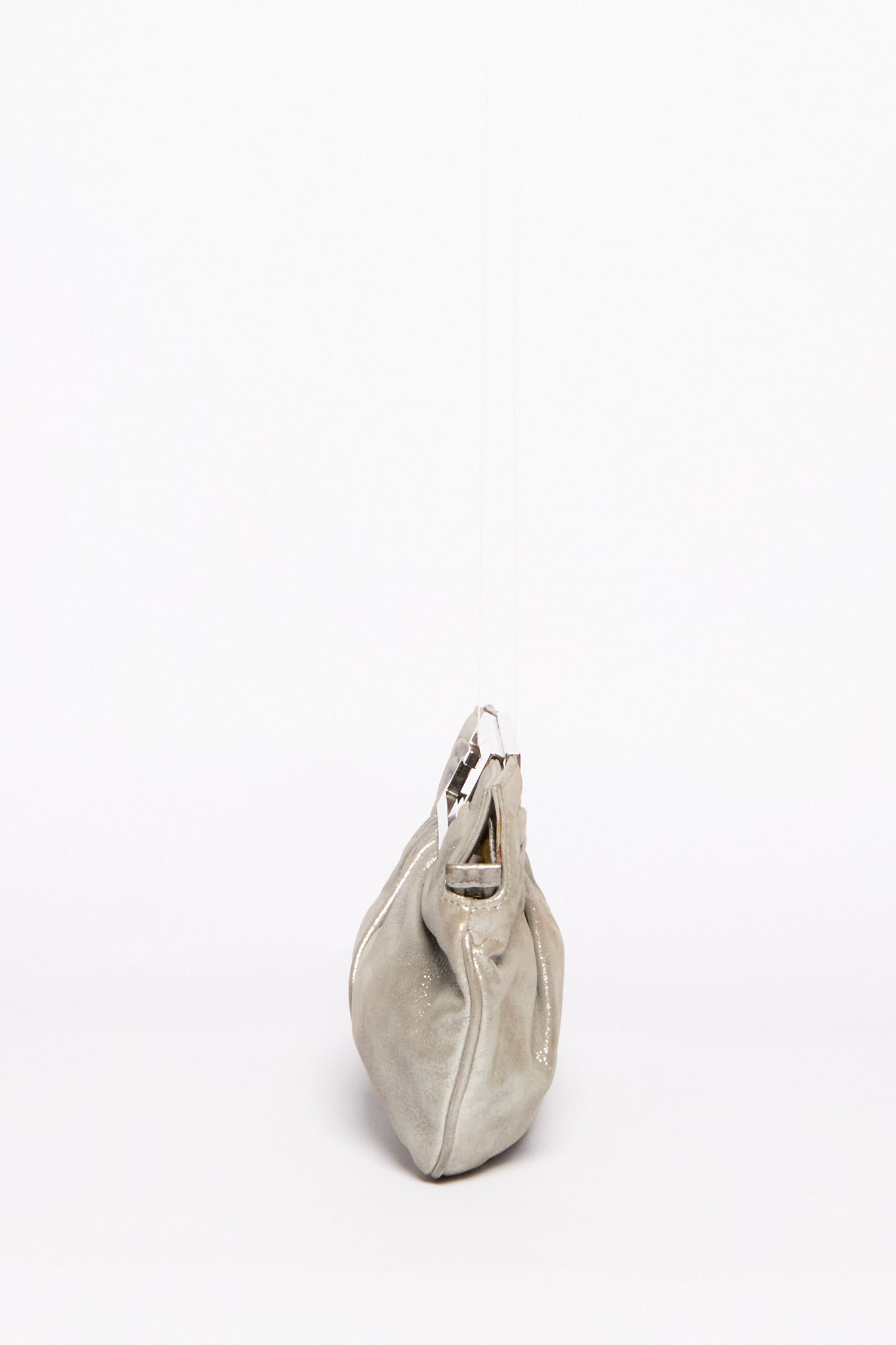 Fendi Silver Leather Handbag