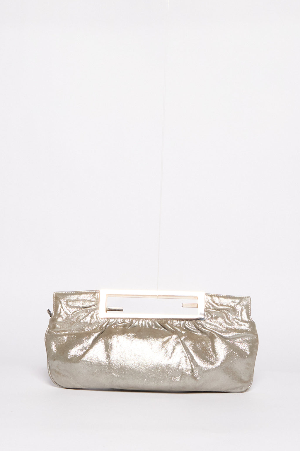 Fendi Silver Leather Handbag