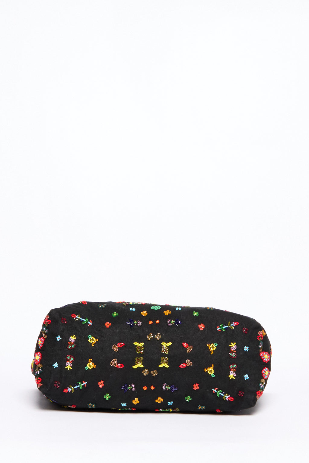 Fendi  Black Multicolor Beaded Tote Bag