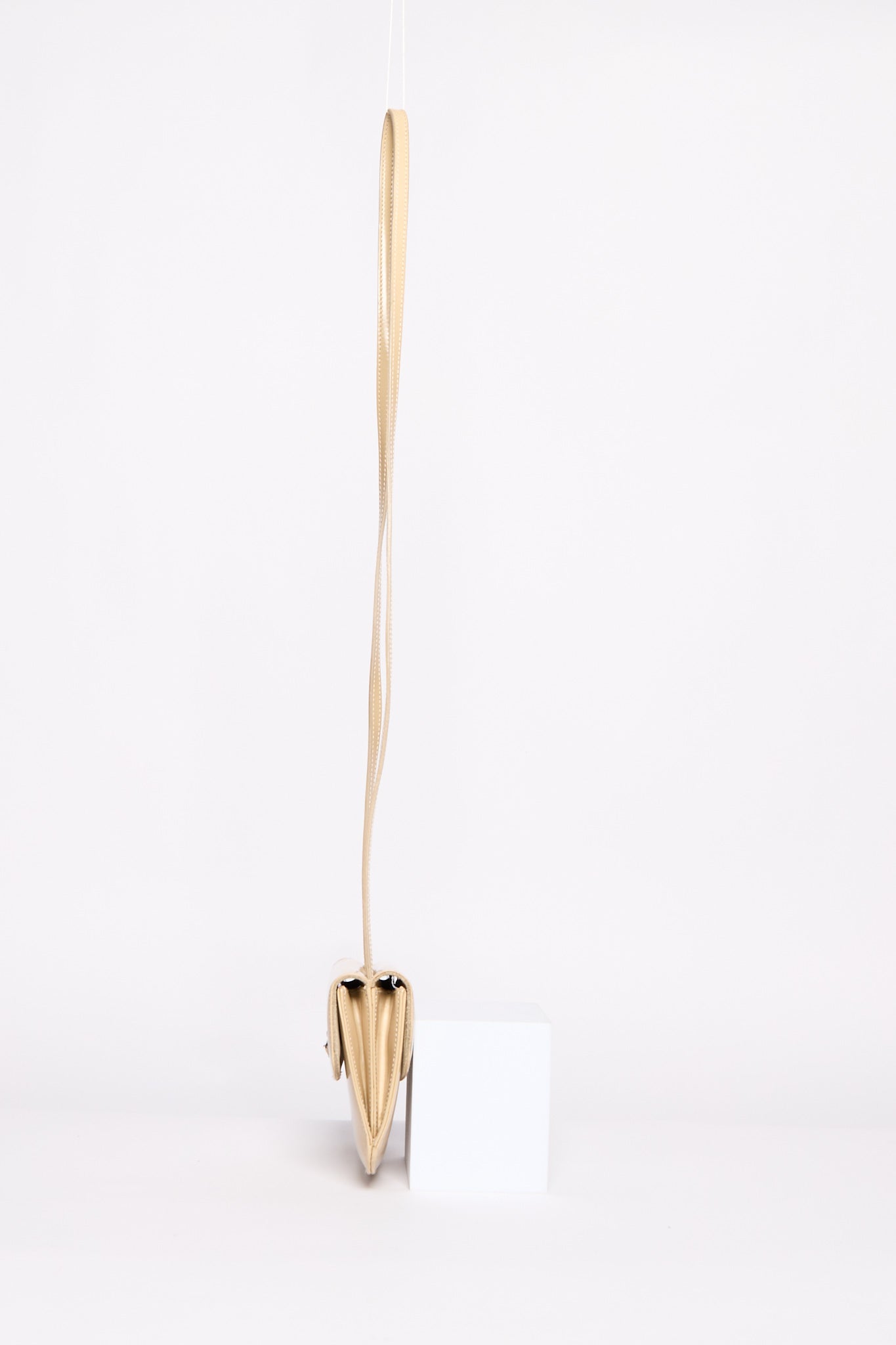 Gucci Beige Patent Thin Horsebit Crossbody Bag