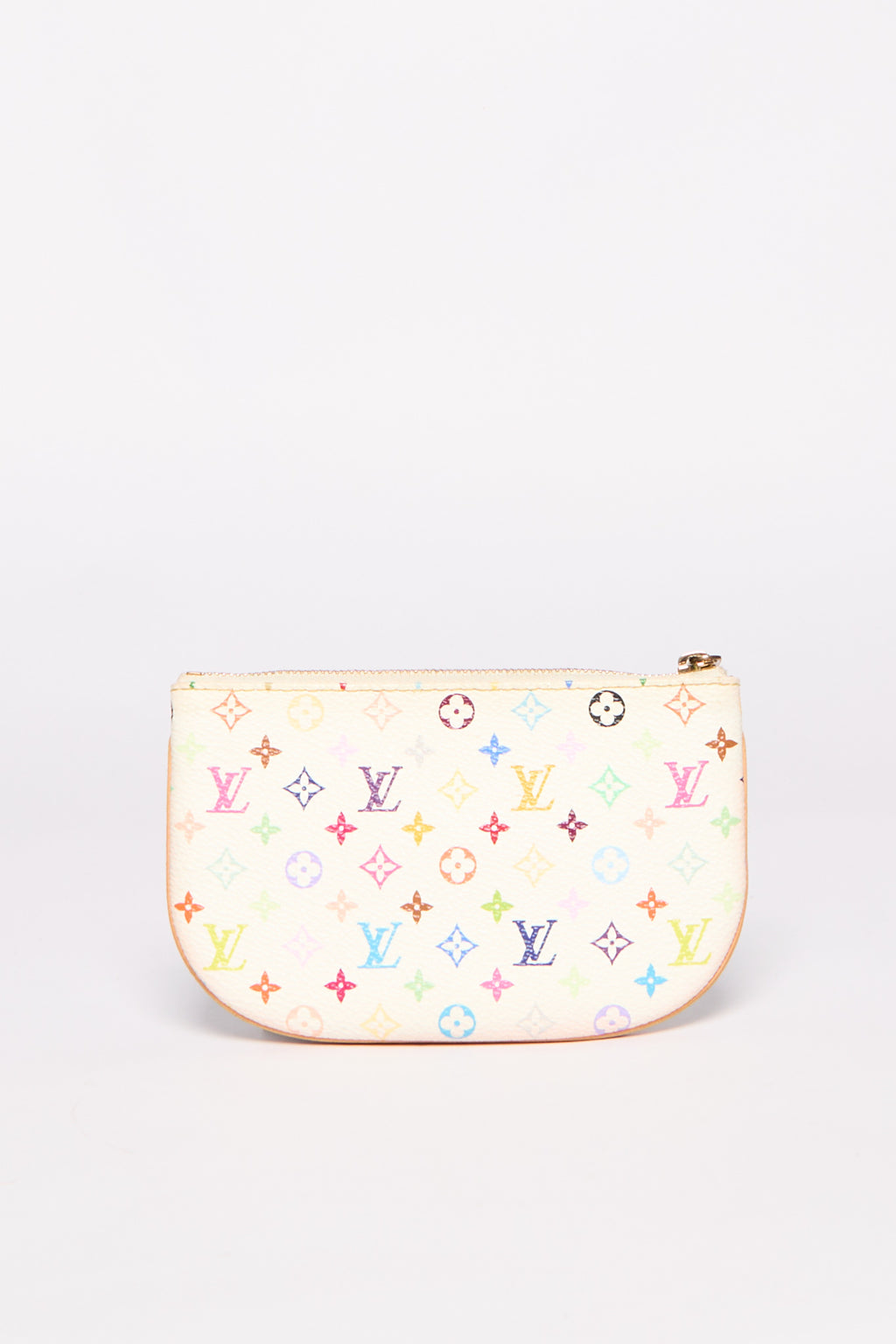 Louis Vuitton White Murakami Monogram Multicolor Keychain Pochette