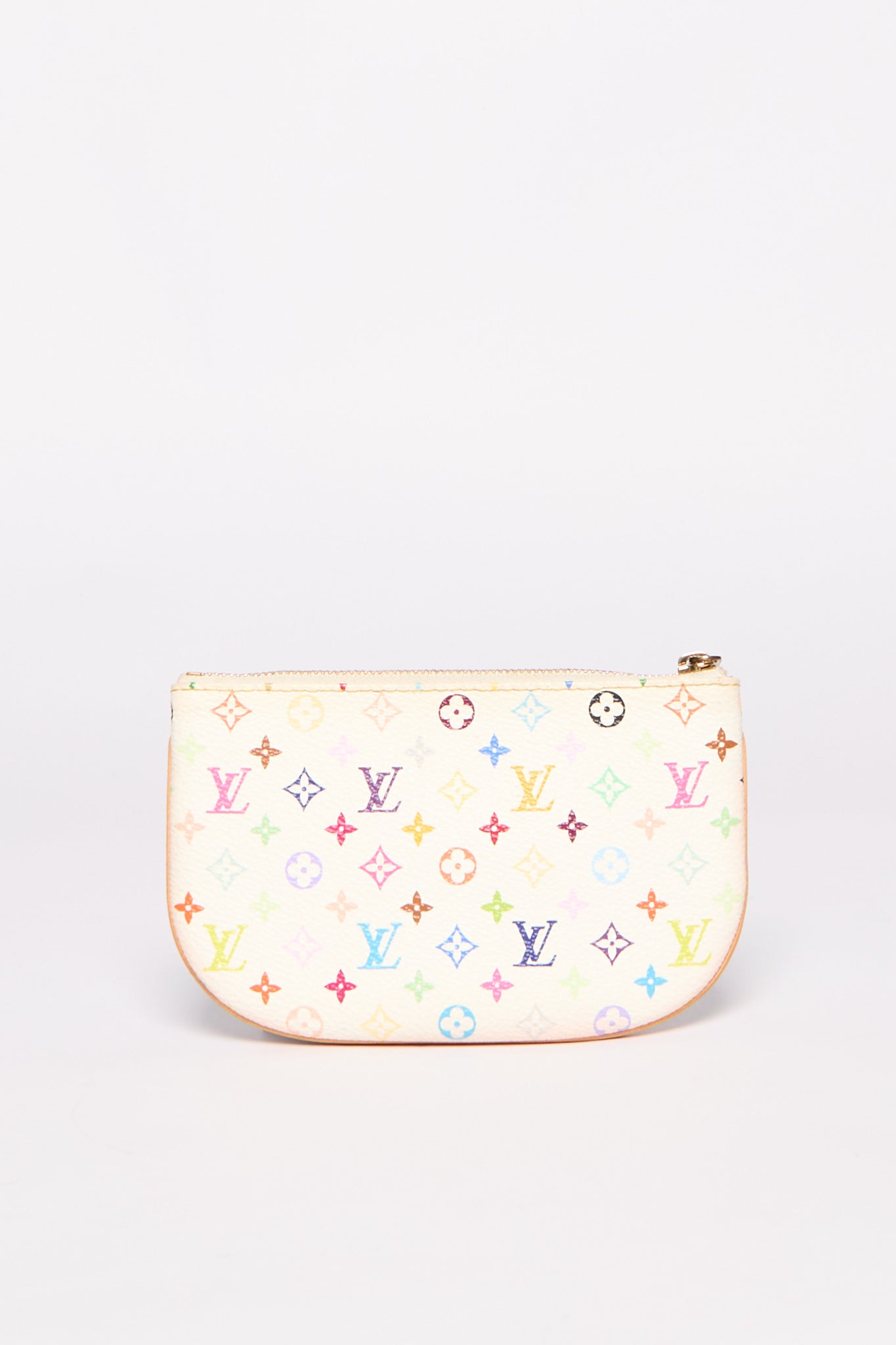 Louis Vuitton White Murakami Monogram Multicolor Keychain Pochette