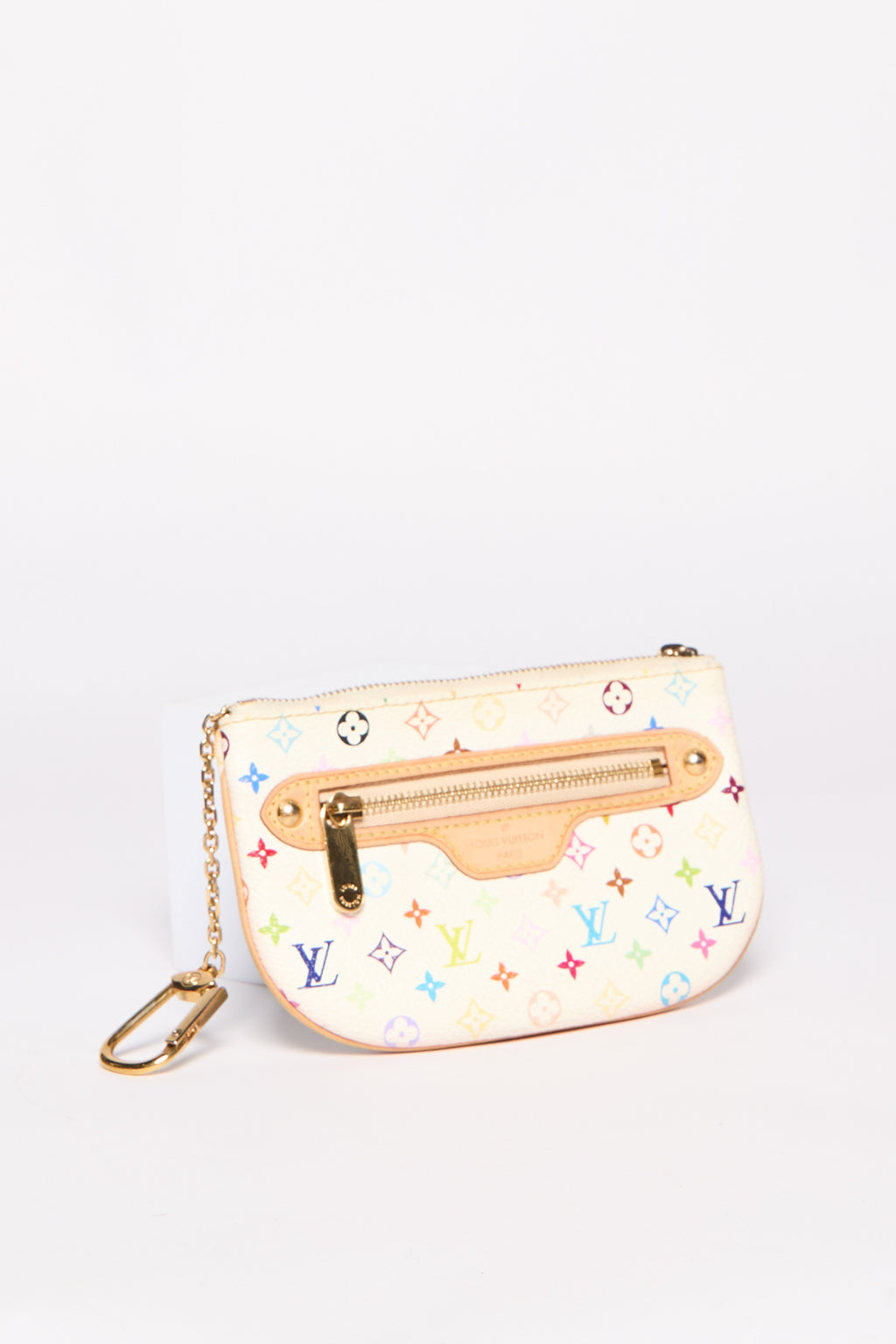 Louis Vuitton White Murakami Monogram Multicolor Keychain Pochette