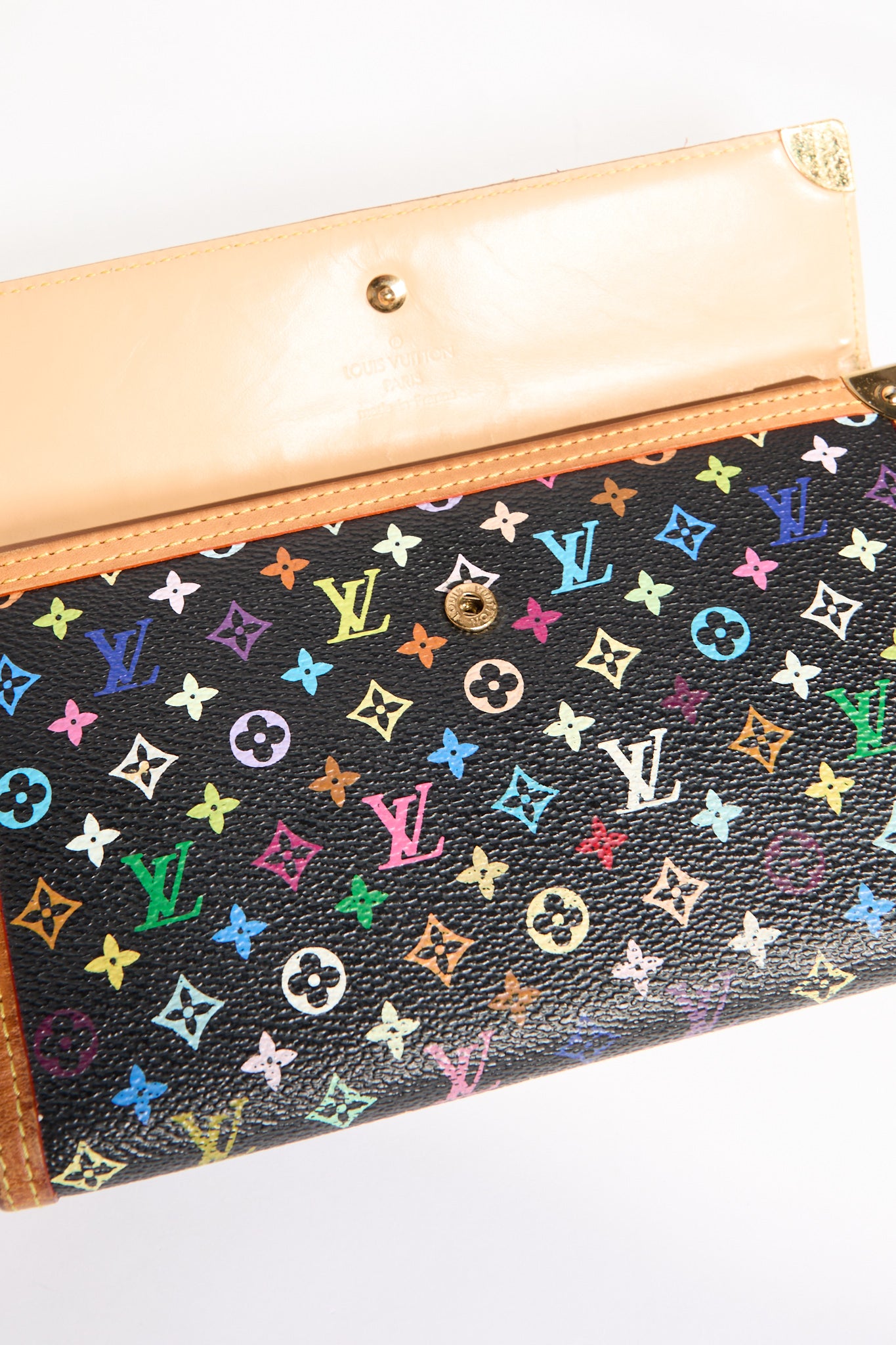 Louis Vuitton Black Murakami Multicolor Porte Tresor Long Wallet