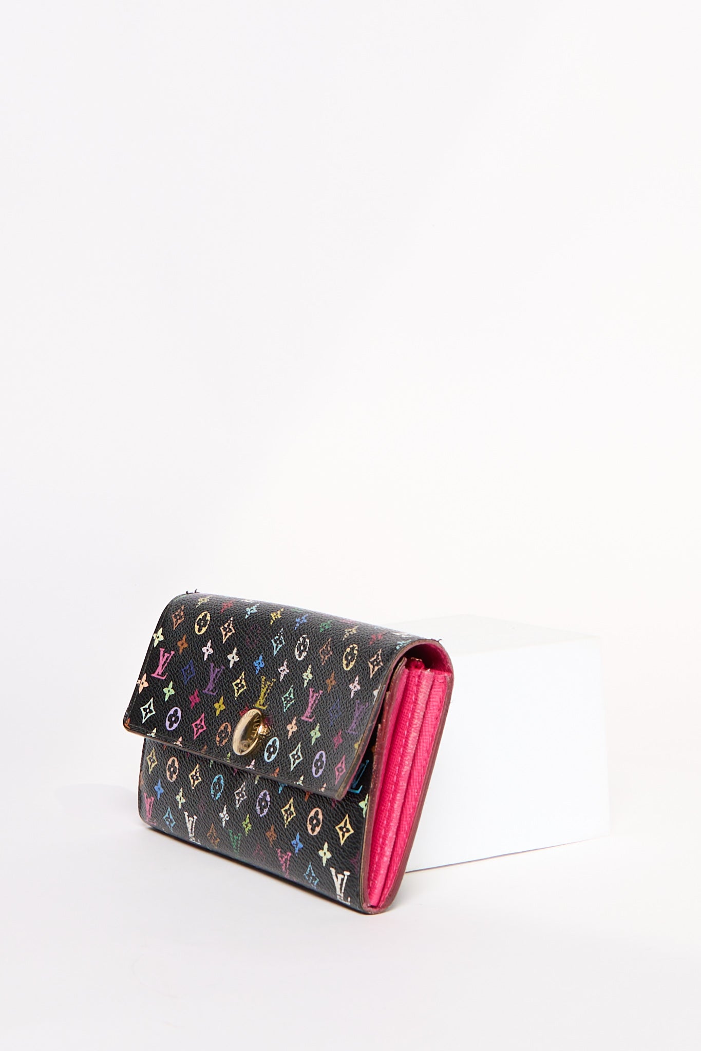 Louis Vuitton Black Murakami Multicolor Portefeiulle Sarah Wallet