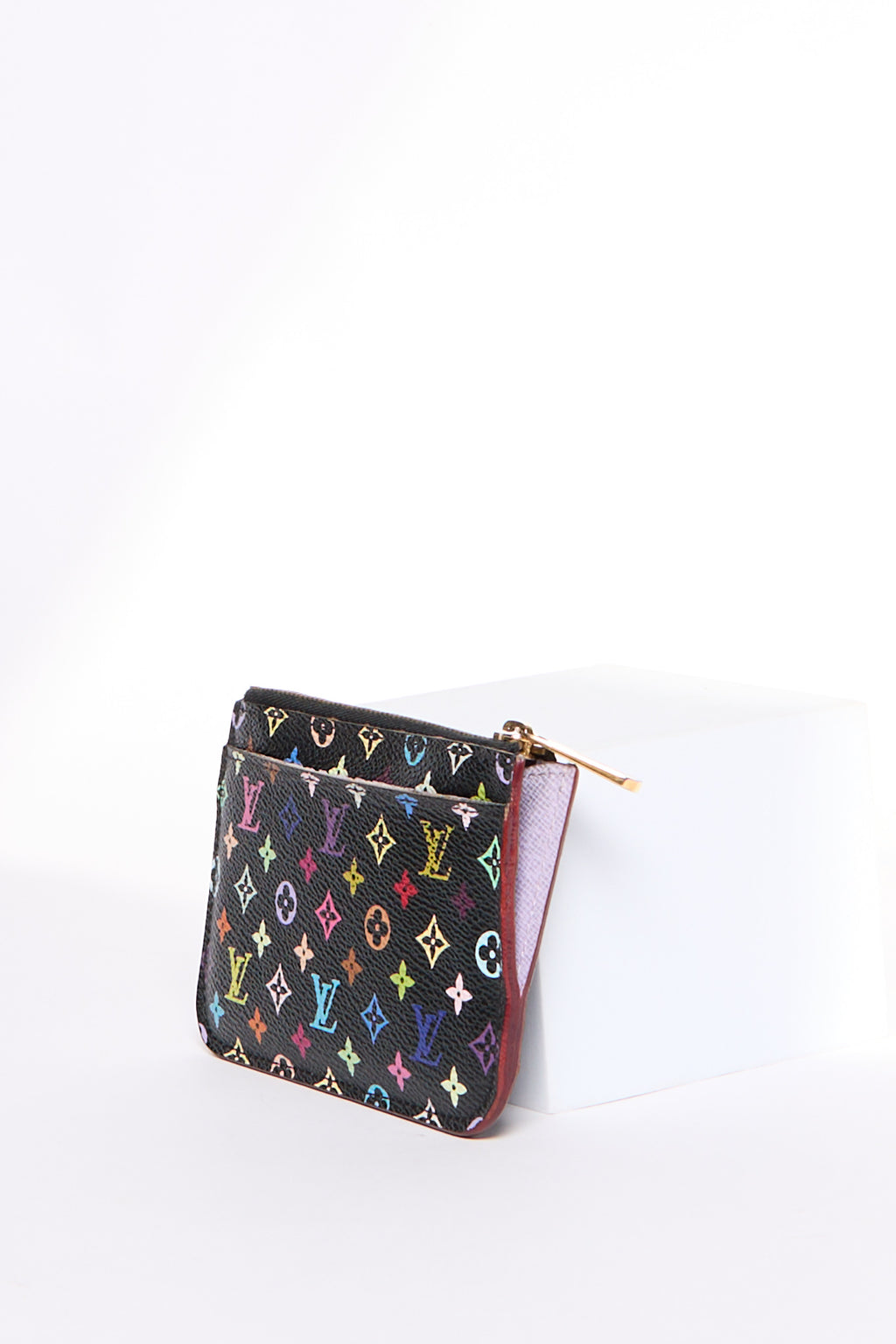 Louis Vuitton Black Murakami Multicolor Keychain Coin Purse