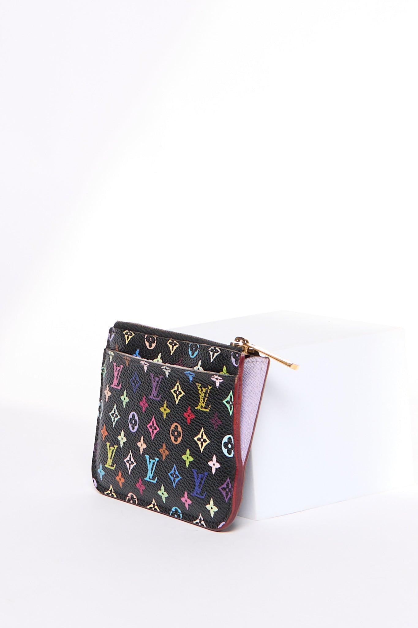 Louis Vuitton Black Murakami Multicolor Keychain Coin Purse