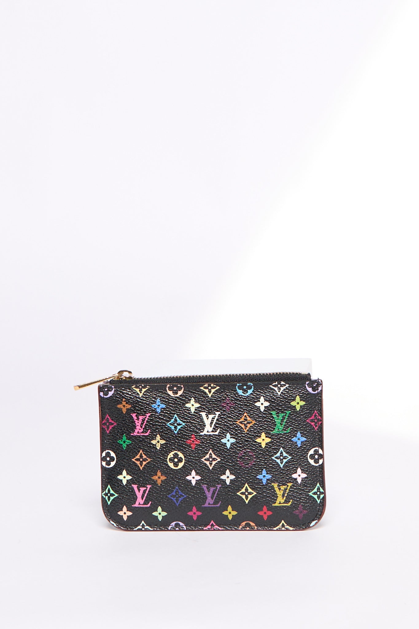 Louis Vuitton Black Murakami Multicolor Keychain Coin Purse