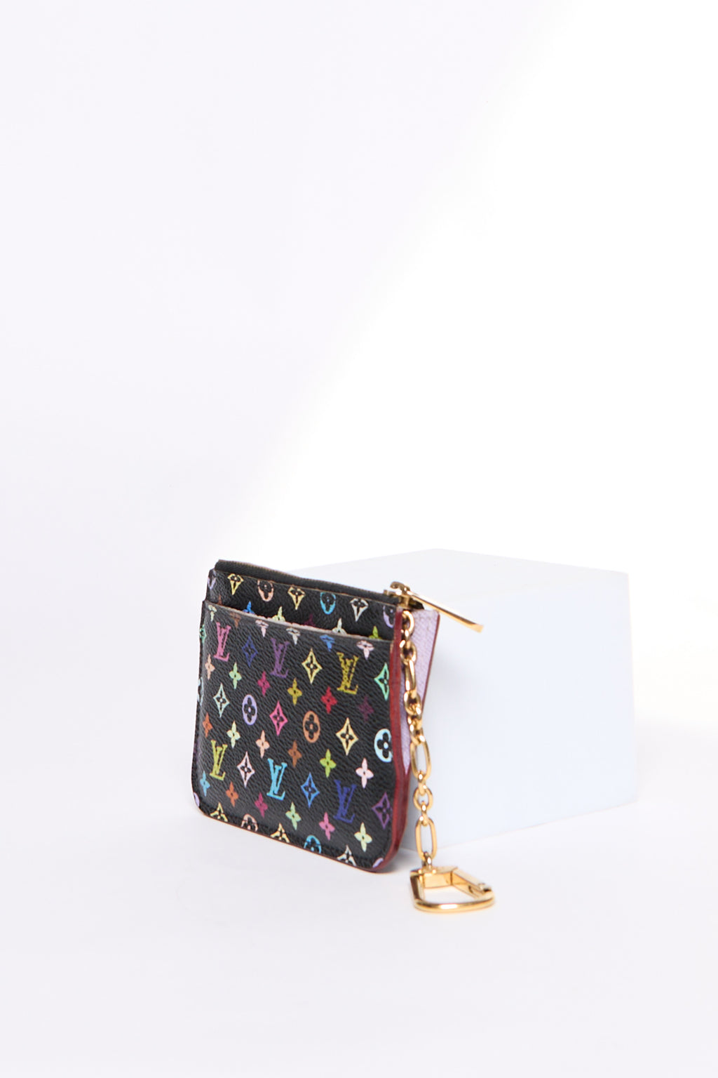 Louis Vuitton Black Murakami Multicolor Keychain Coin Purse