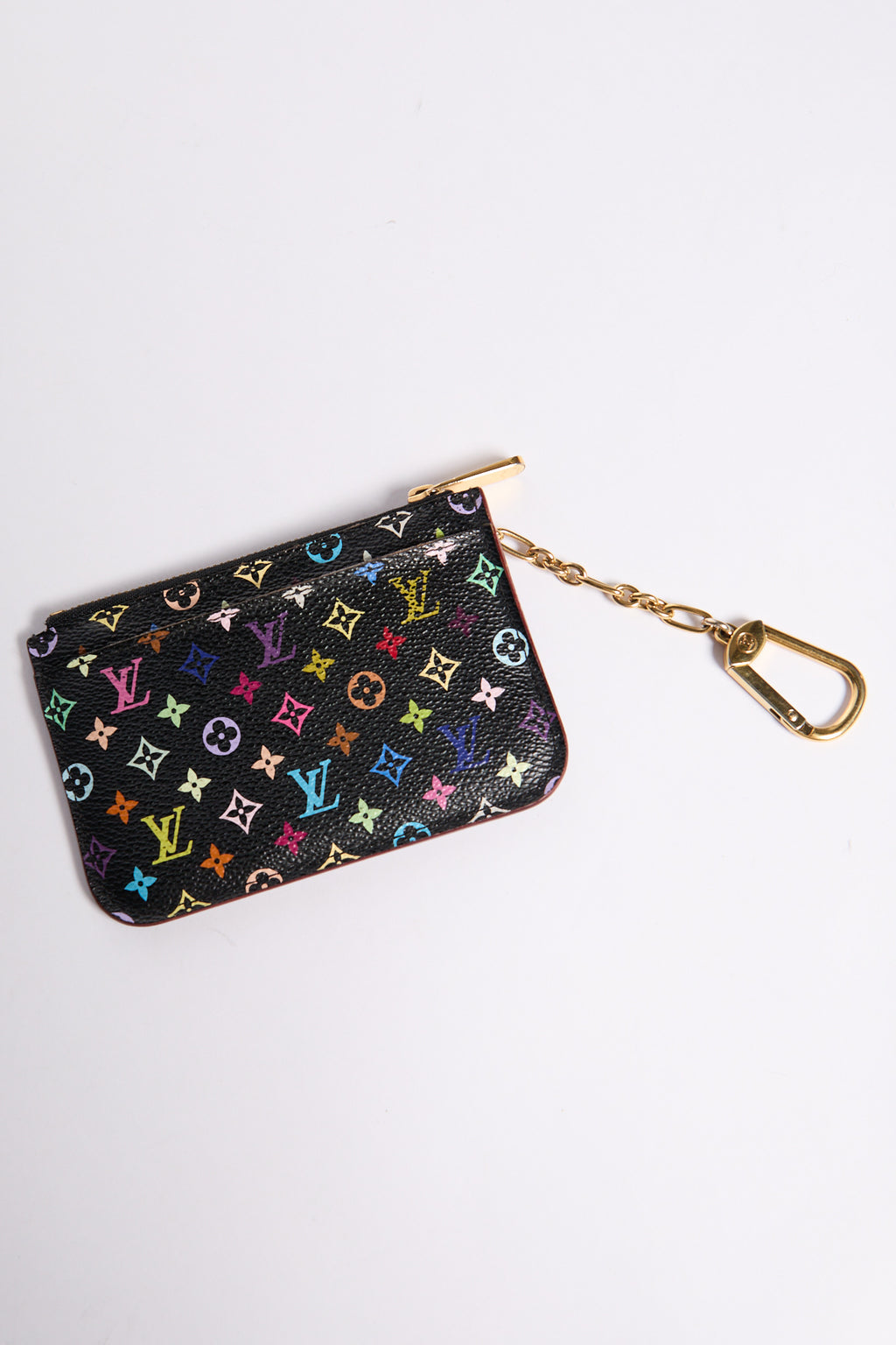 Louis Vuitton Black Murakami Multicolor Keychain Coin Purse