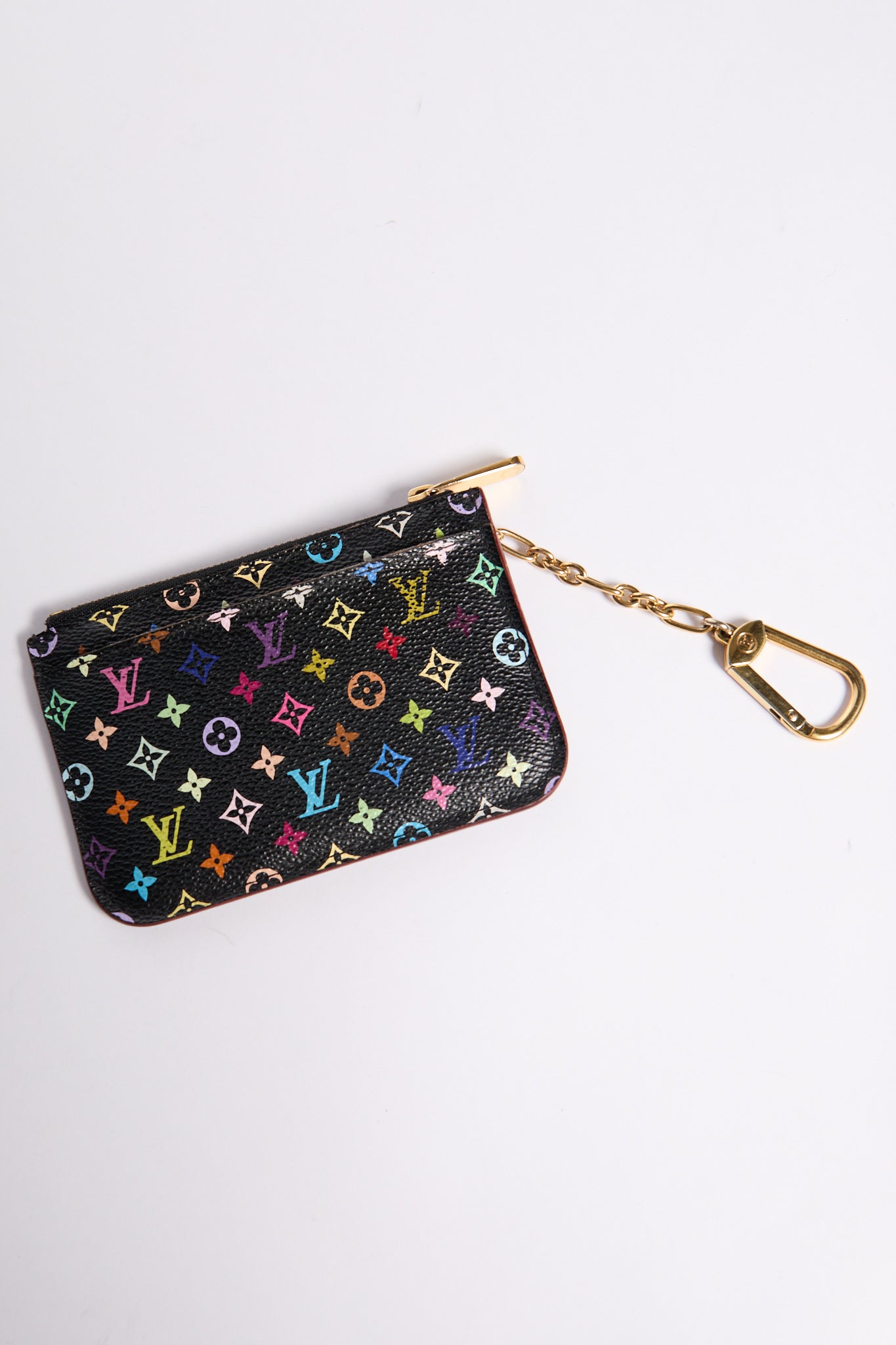 Louis Vuitton Black Murakami Multicolor Keychain Coin Purse