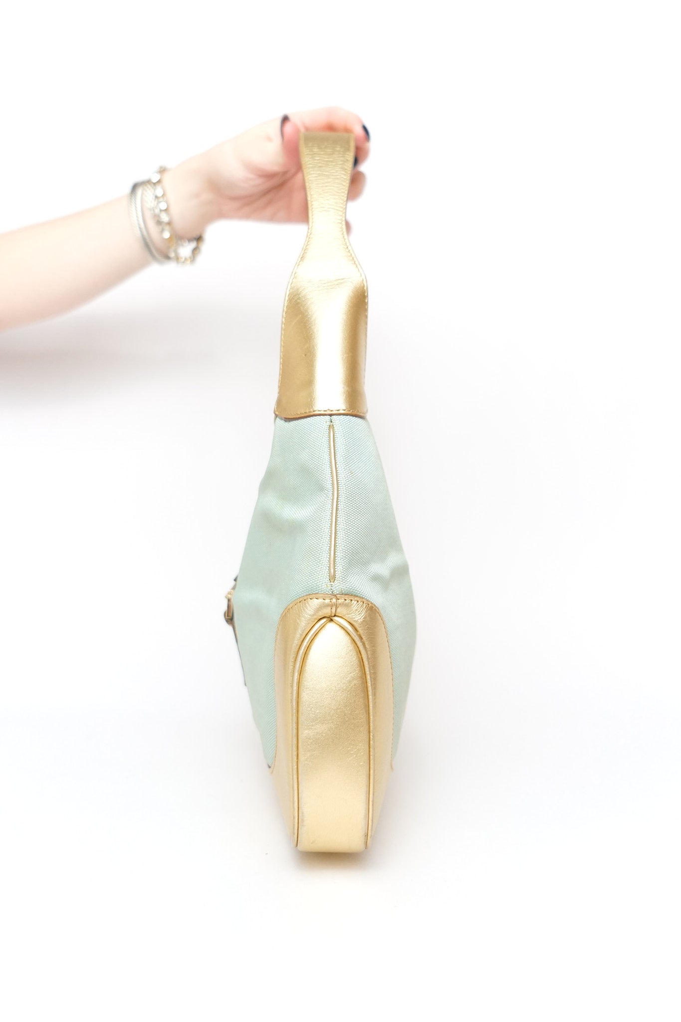 Gucci Blue Gold Jackie Shoulder Bag