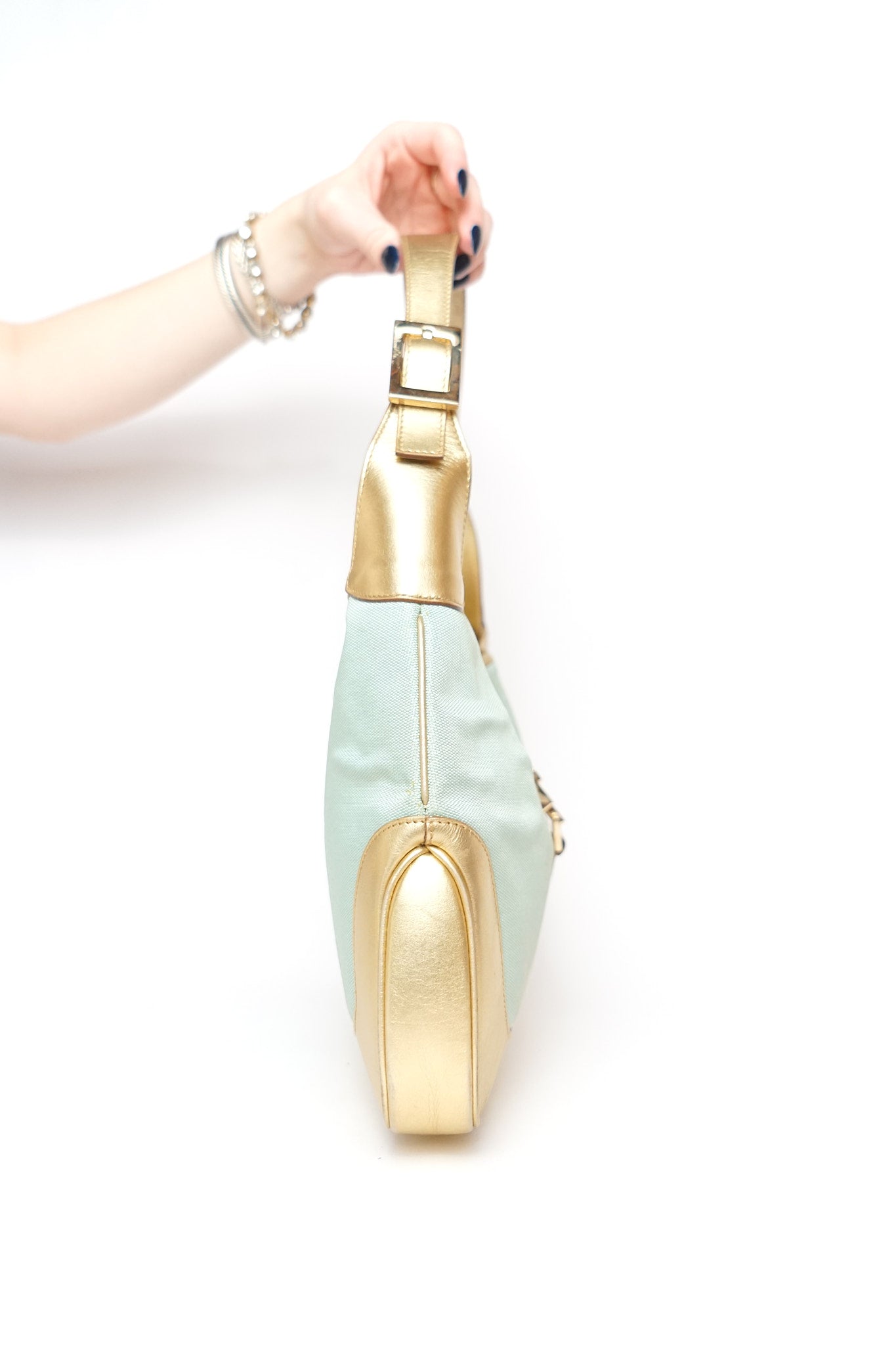 Gucci Blue Gold Jackie Shoulder Bag