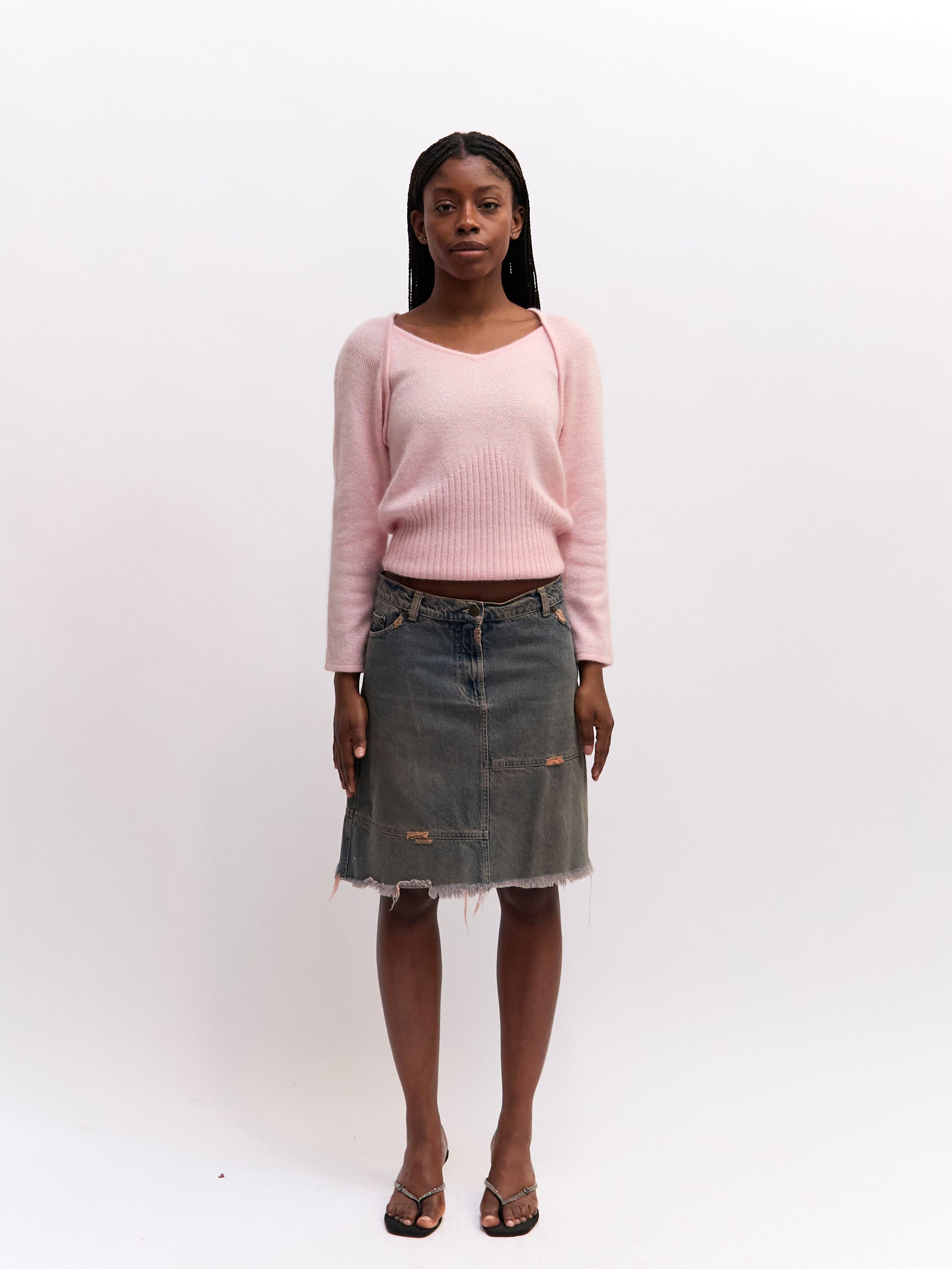 Christian Dior Pink Silk Blend Knit Sweater