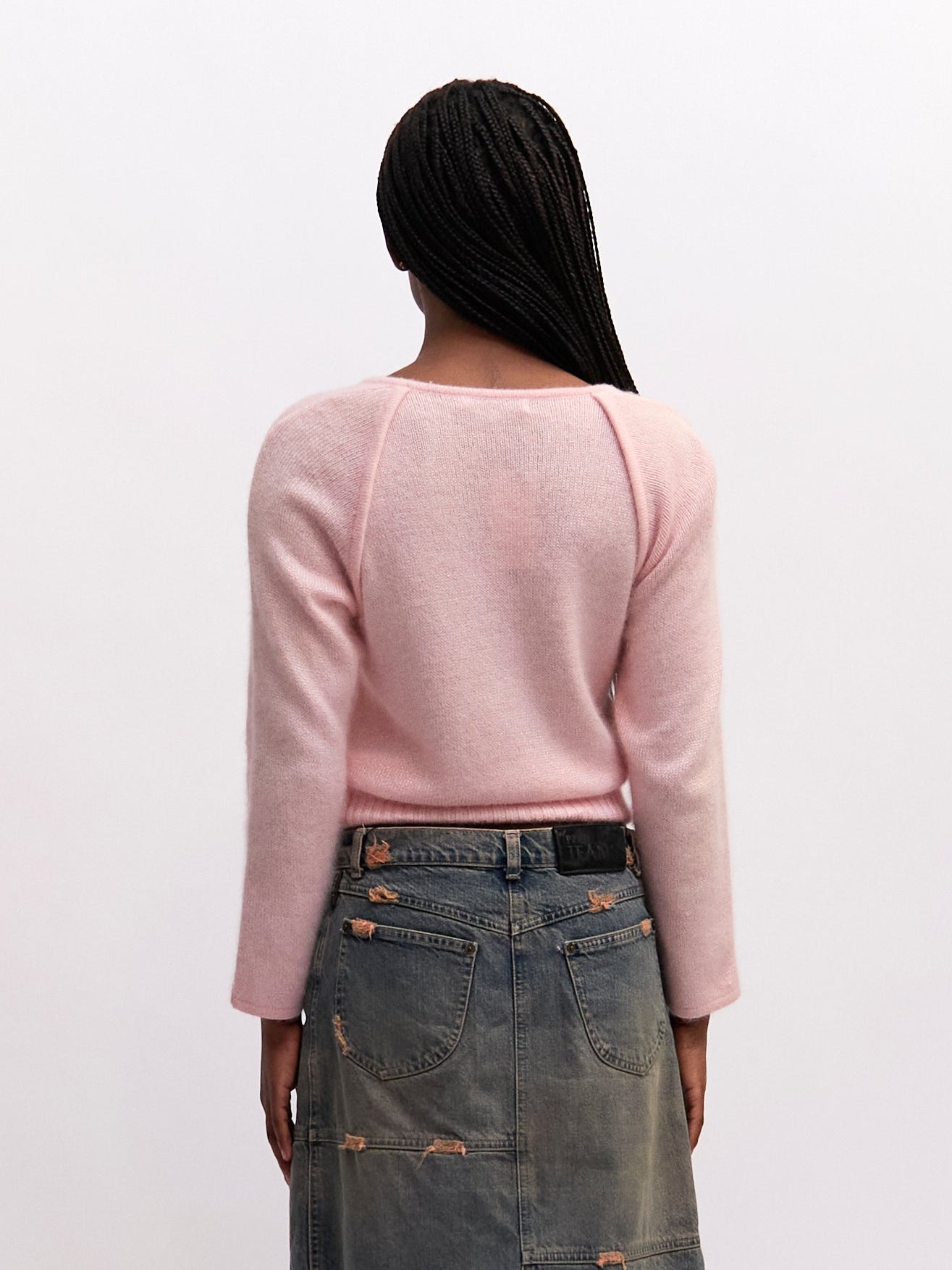 Christian Dior Pink Silk Blend Knit Sweater