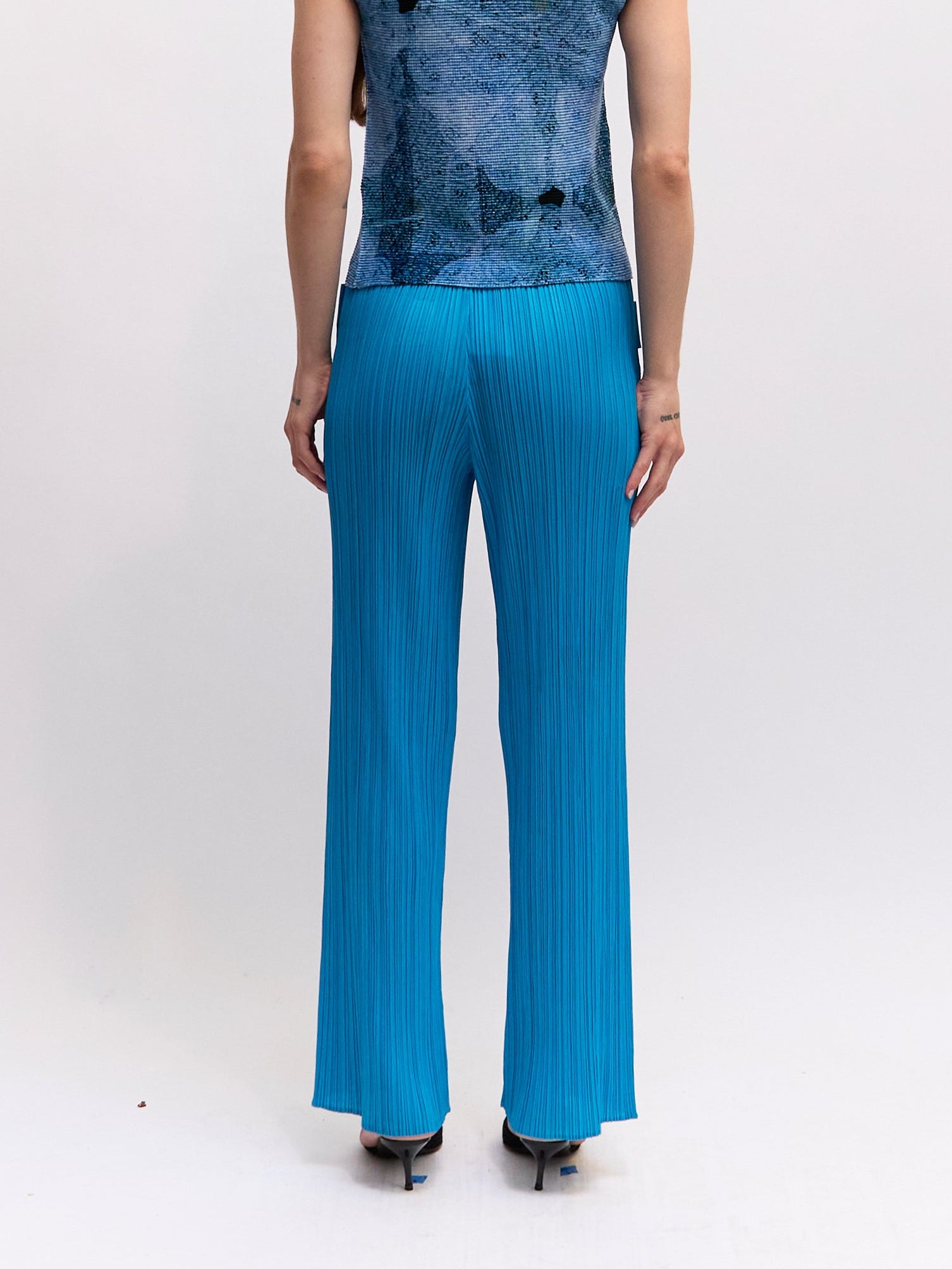 Pleats Please Blue Pocket Pants