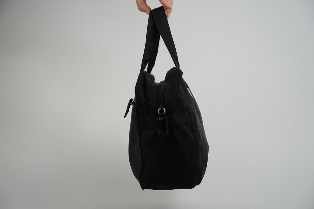 Prada Black Nylon Top Handle Bag