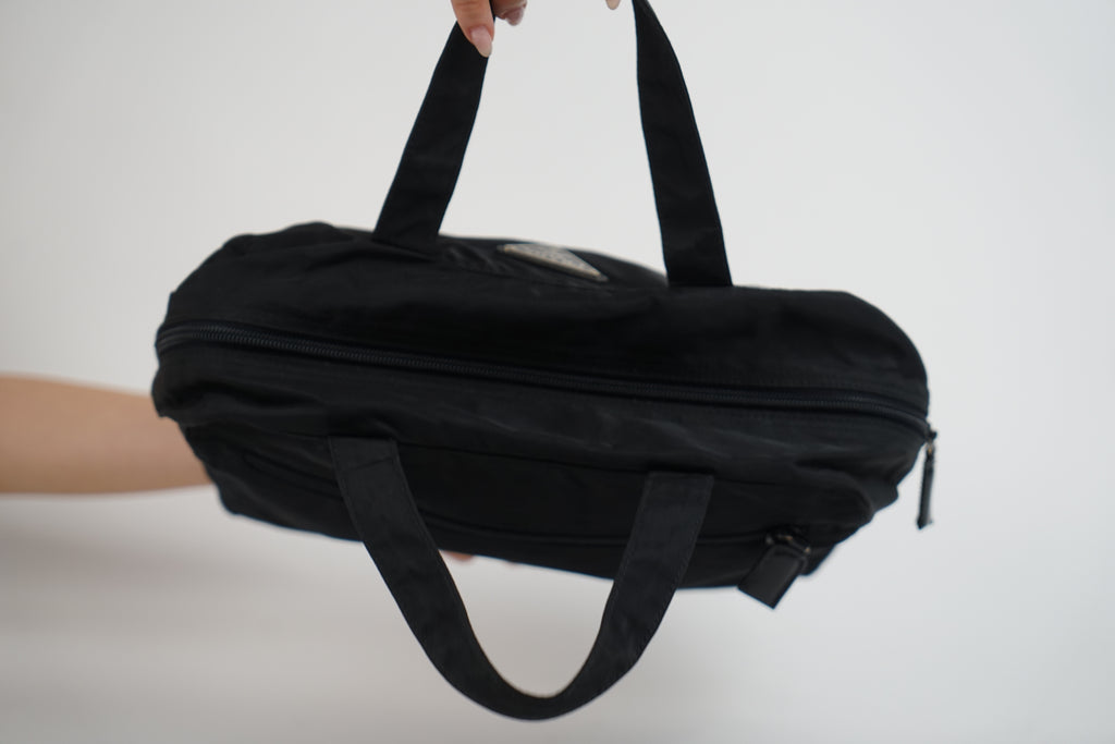 Prada Black Nylon Top Handle Bag